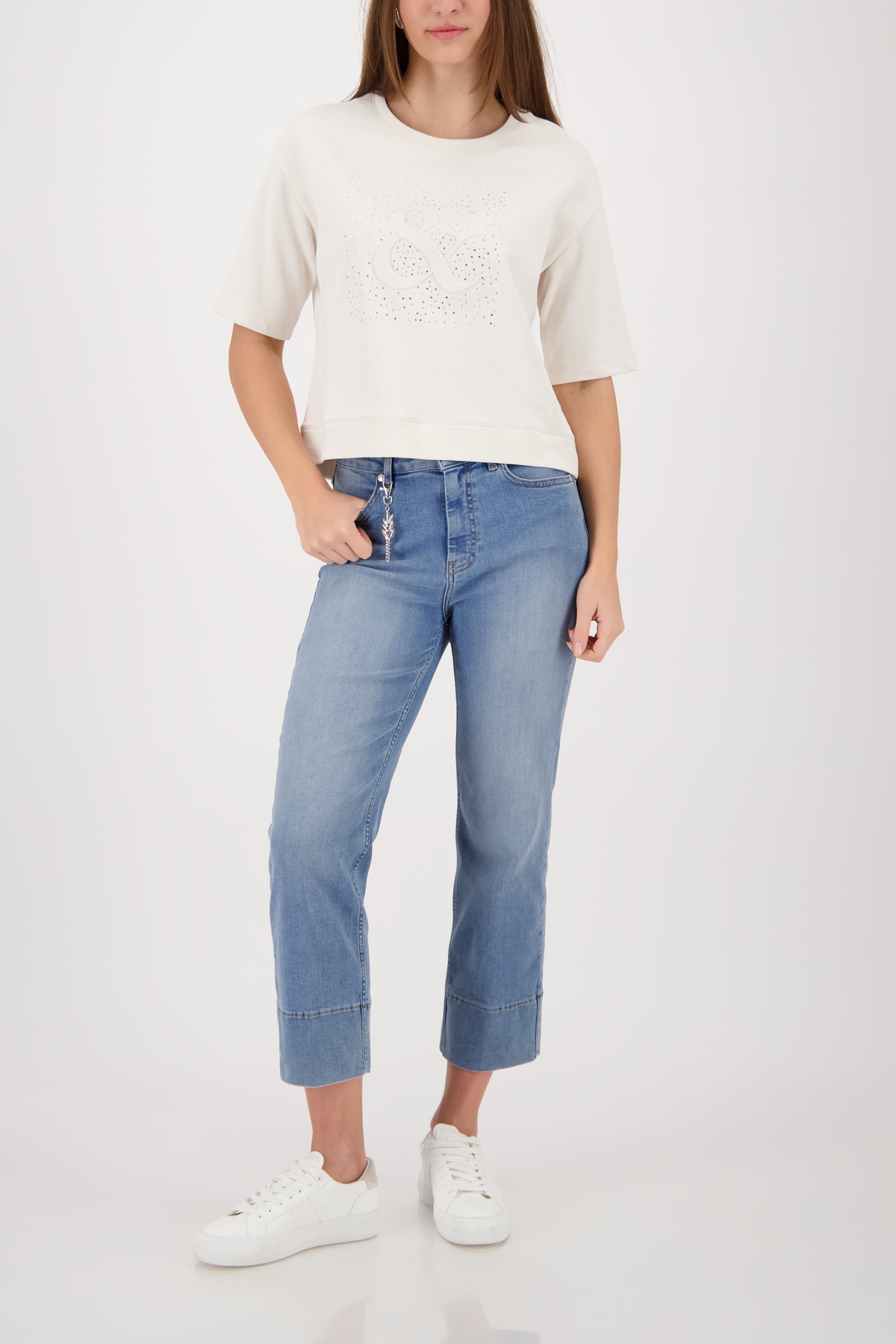 Monari Sweatshirt »Sweatshirt Basic Schmuck«, Regular fit mit Schmuck
