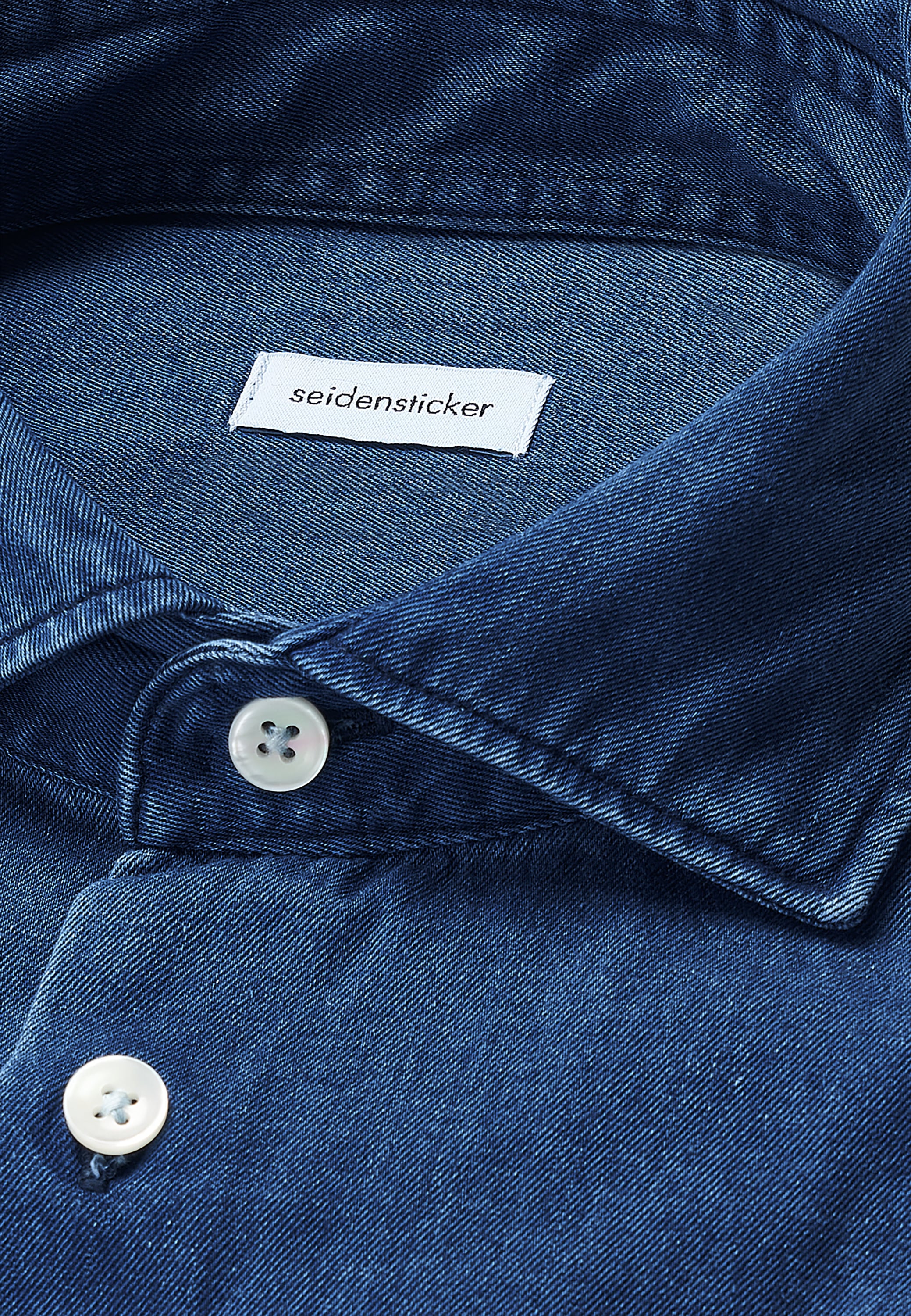 seidenstickerJeanshemd, Regular Kentkragen Denim
