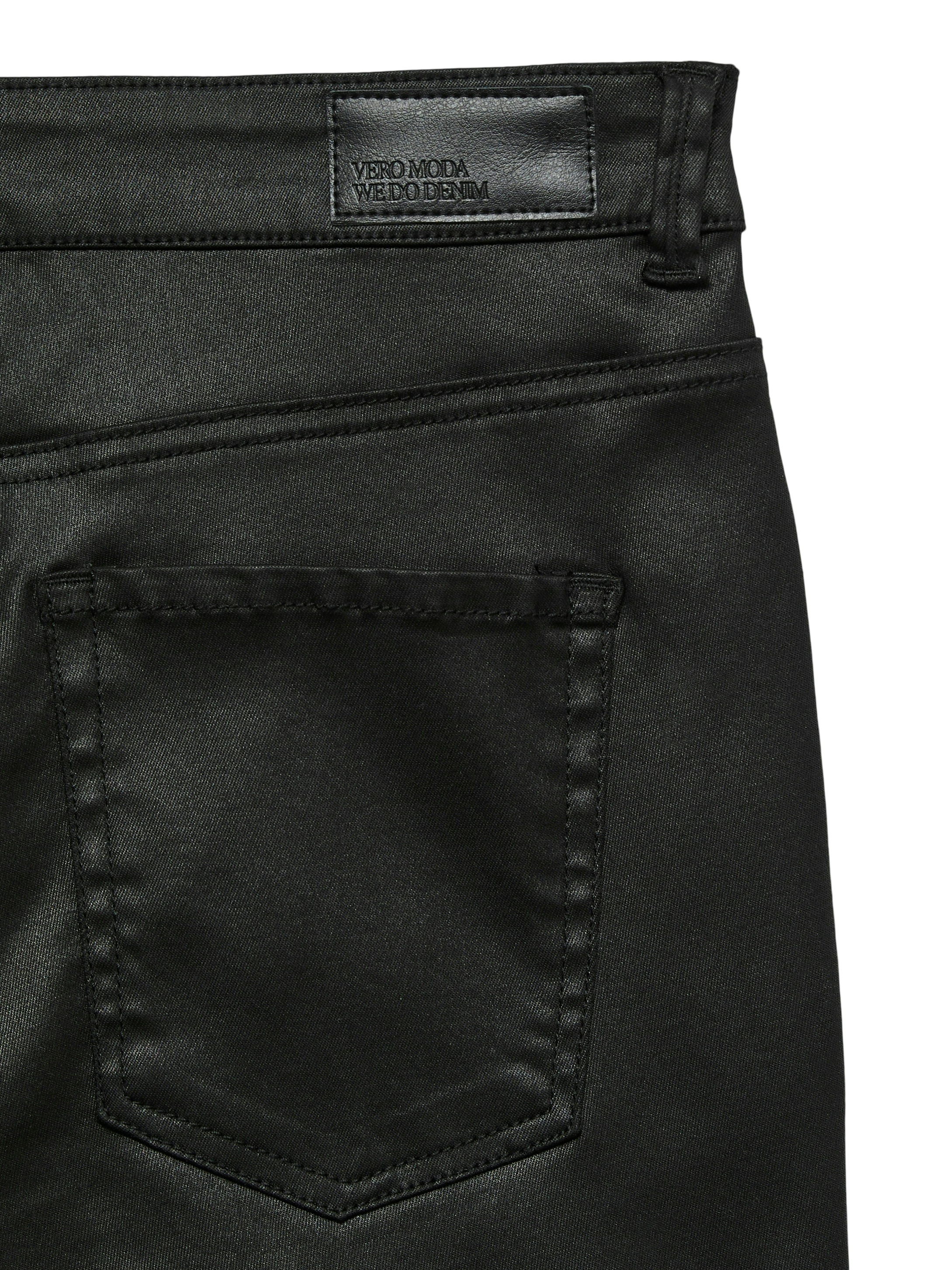 Vero Moda Skinny-fit-Jeans »VMFLASH MR SKINNY COATED PANTS NOOS«, mit beschichteter Lederimitat Optik
