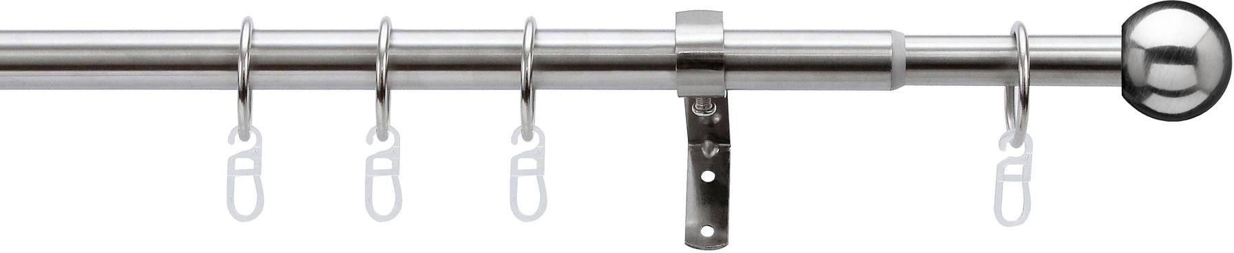 Image of my home Gardinenstange »Kugel«, 1 läufig-läufig, ausziehbar, edelstahlfarben bei Ackermann Versand Schweiz