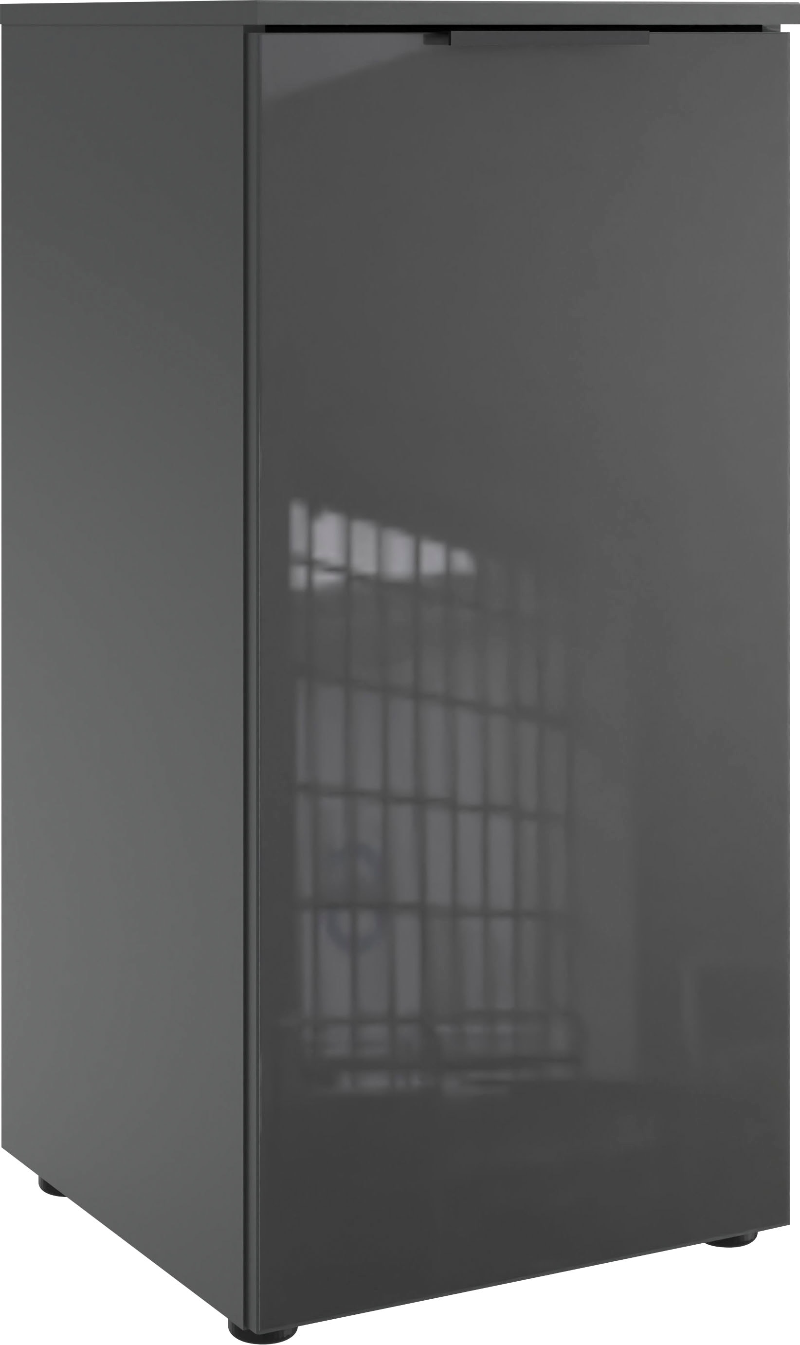 Image of Wimex Kommode "Level36 black C by fresh to go" mit Glaselementen auf der Front, soft-close Funktion, 41cm breit