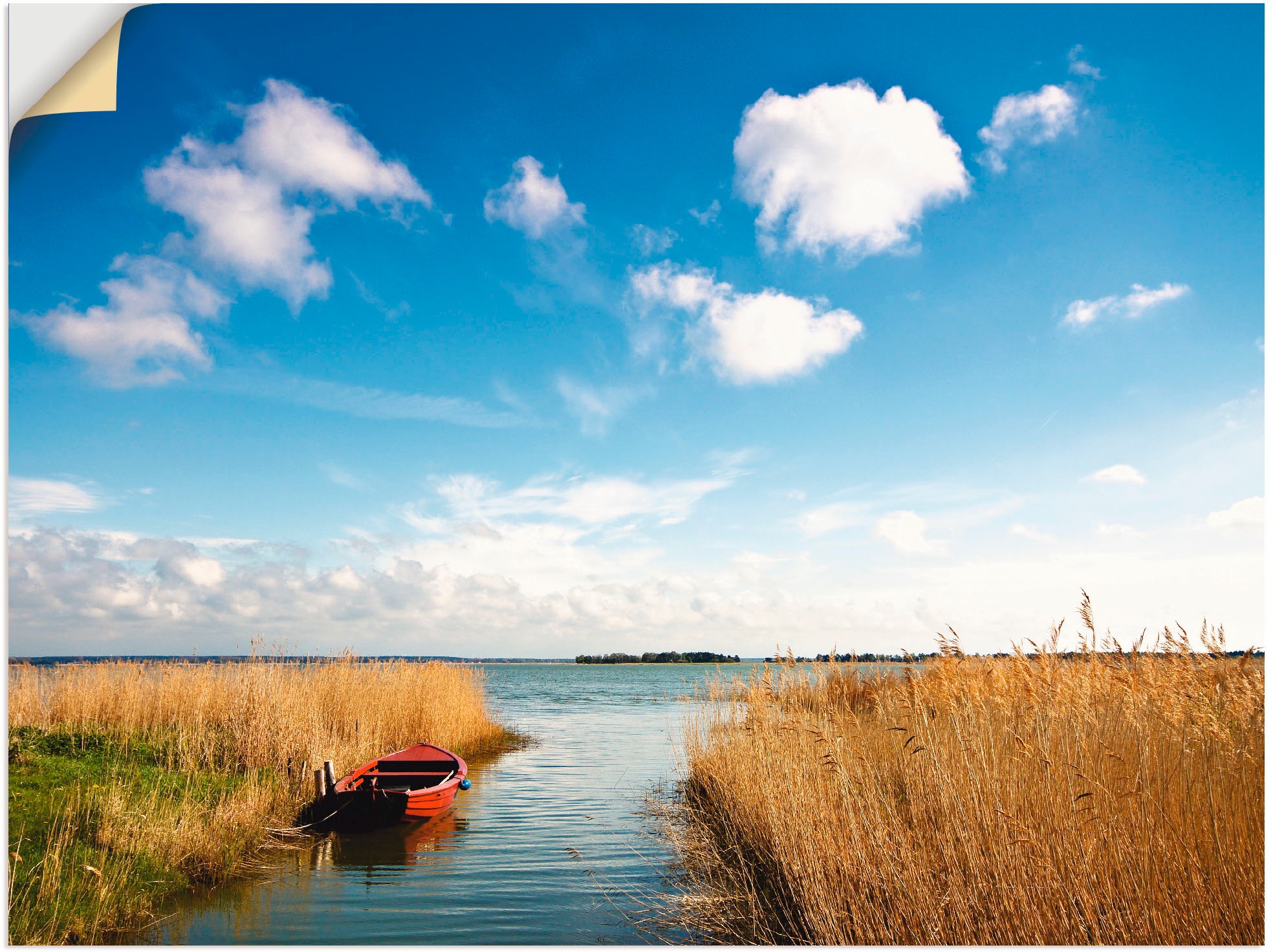 Image of Artland Wandbild »Am Bodden bei Wiek (Fischland-Darss) I«, Küste, (1 St.), in vielen Grössen & Produktarten -Leinwandbild, Poster, Wandaufkleber / Wandtattoo auch für Badezimmer geeignet bei Ackermann Versand Schweiz