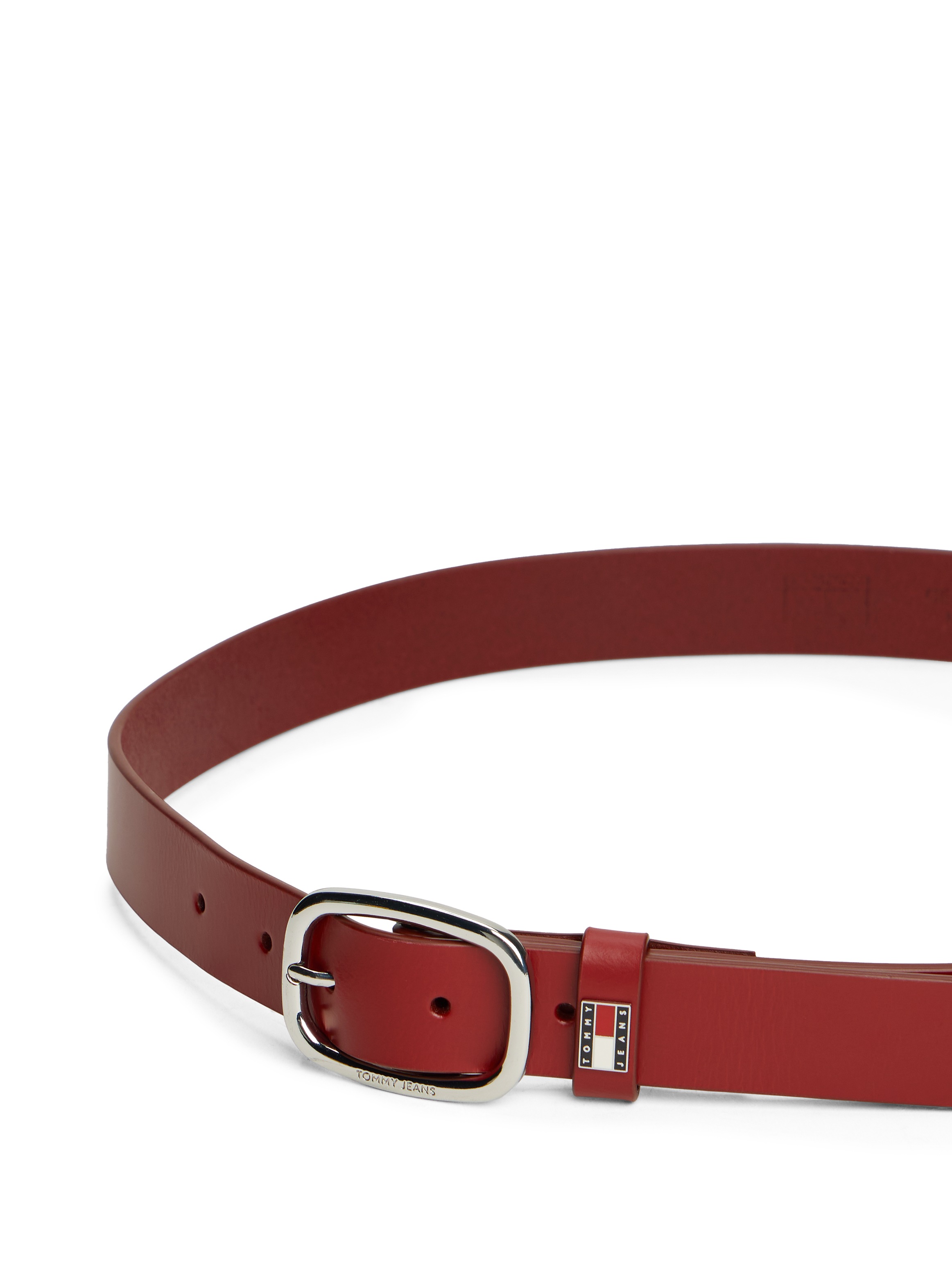 Tommy Jeans Ledergürtel »TJW OVAL 3.0«, Ovale Einfachdornschliesse und Logo am Verschluss