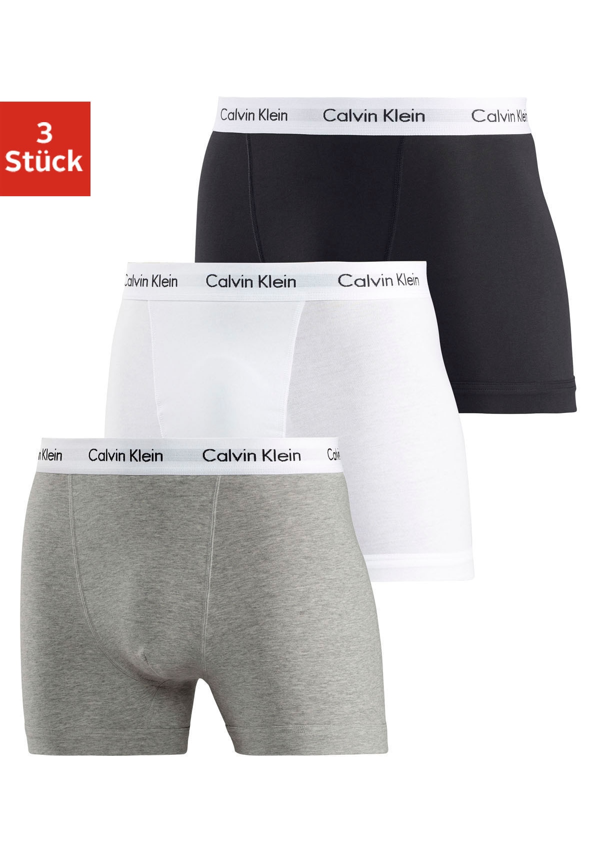 Calvin Klein Underwear Boxer »CK Boxer 3x« 3 cuis mit Logoschriftzug am Bund