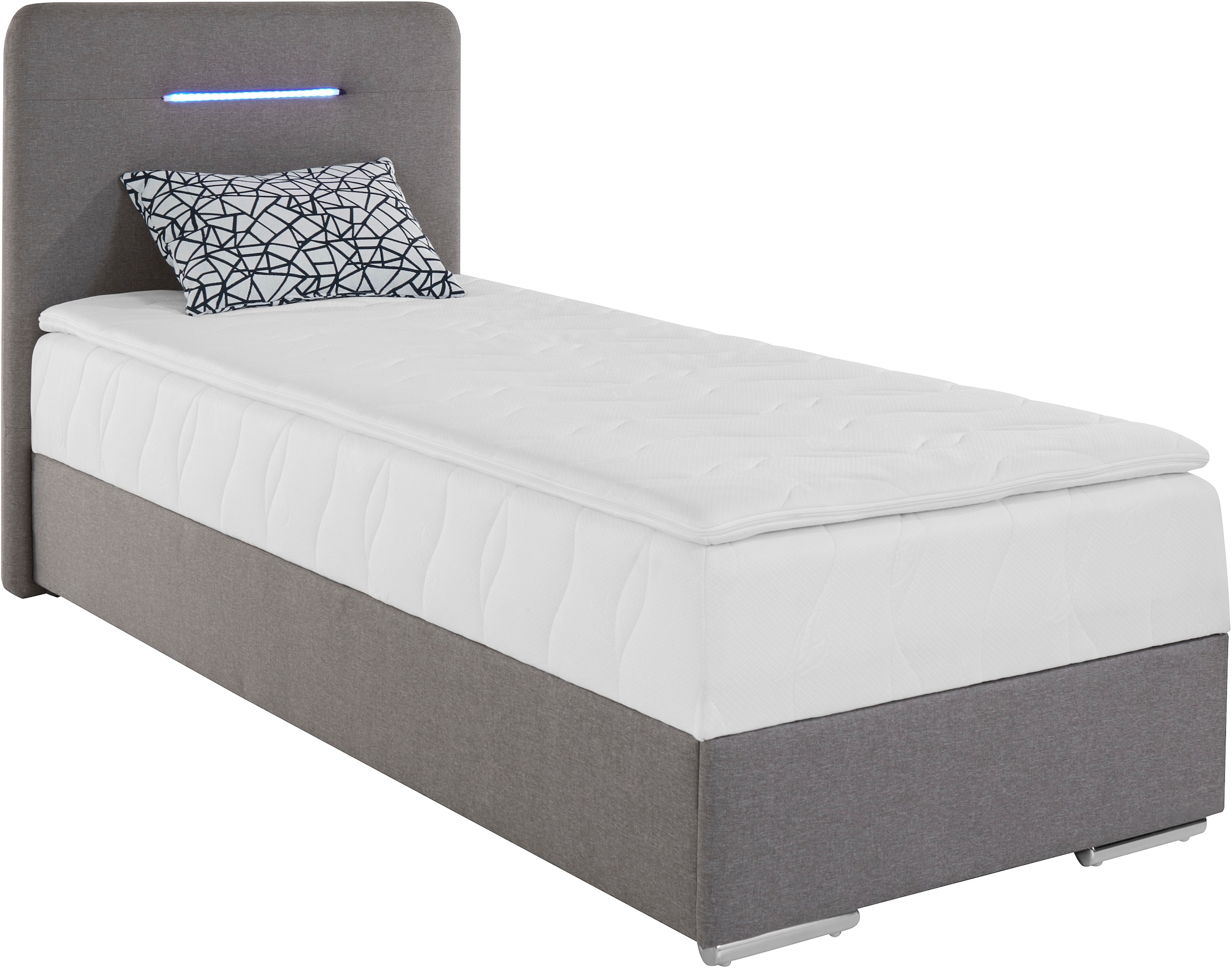 COTTA Boxbett »Lighstar« inklusive LED-Beleuchtung, Topper, Bettkasten und Zierkissen