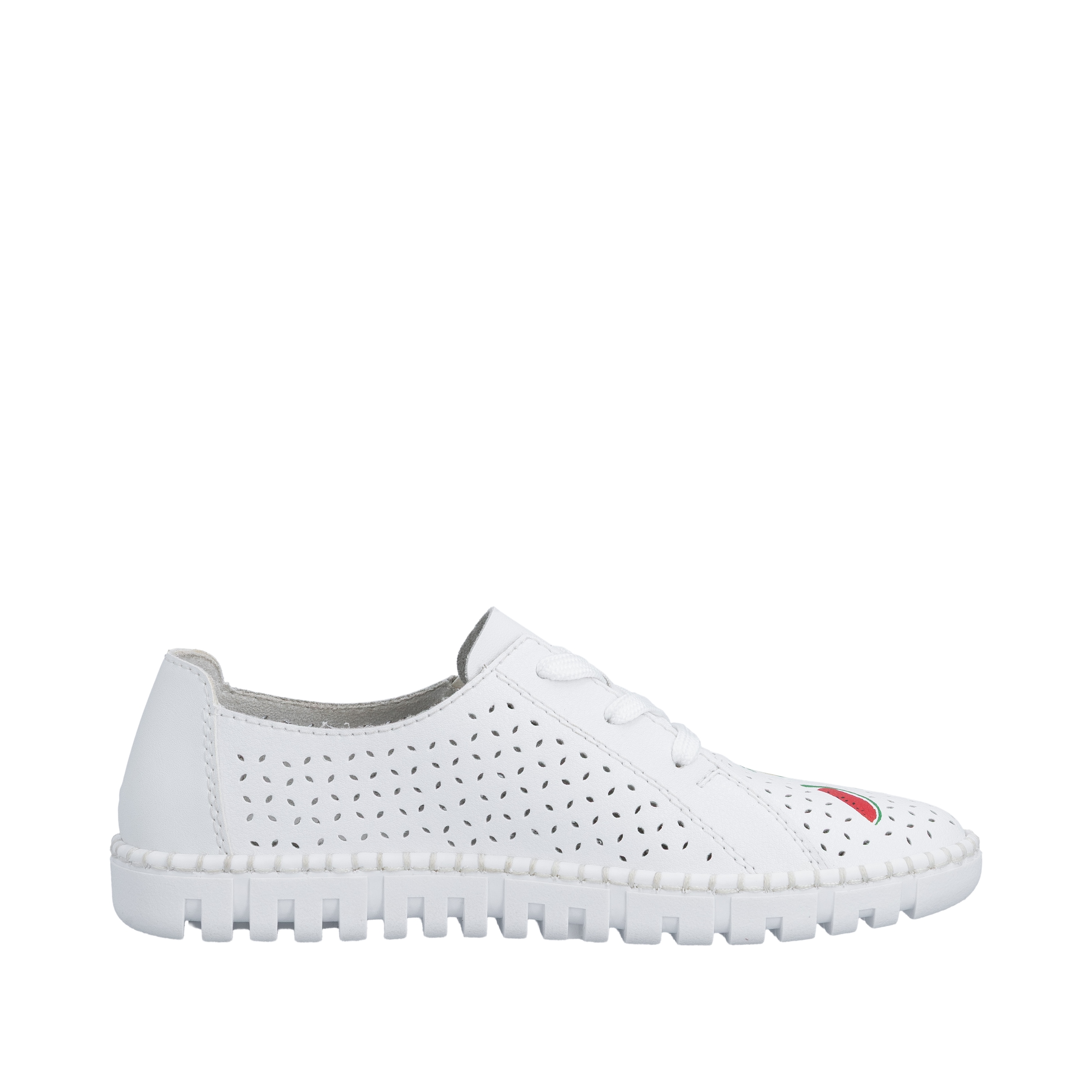 Rieker Schnürschuh  Sneaker, Halbschuh, Schnürer mit sommerlichem Motiv-Druck