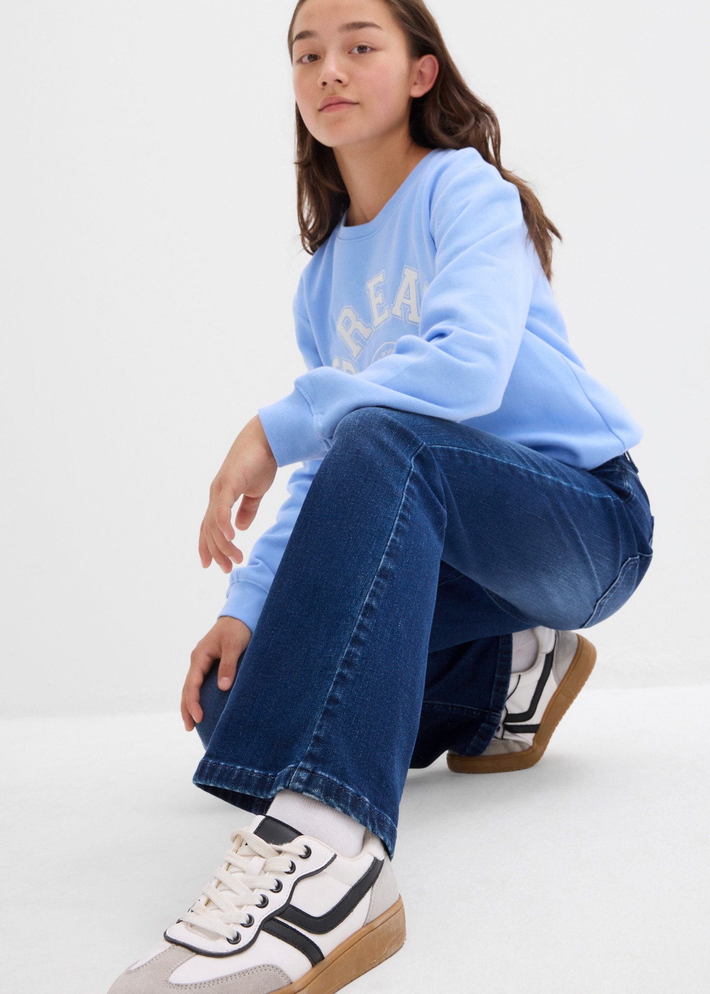 bonprix Schlagjeans mit verstellbarem Bund