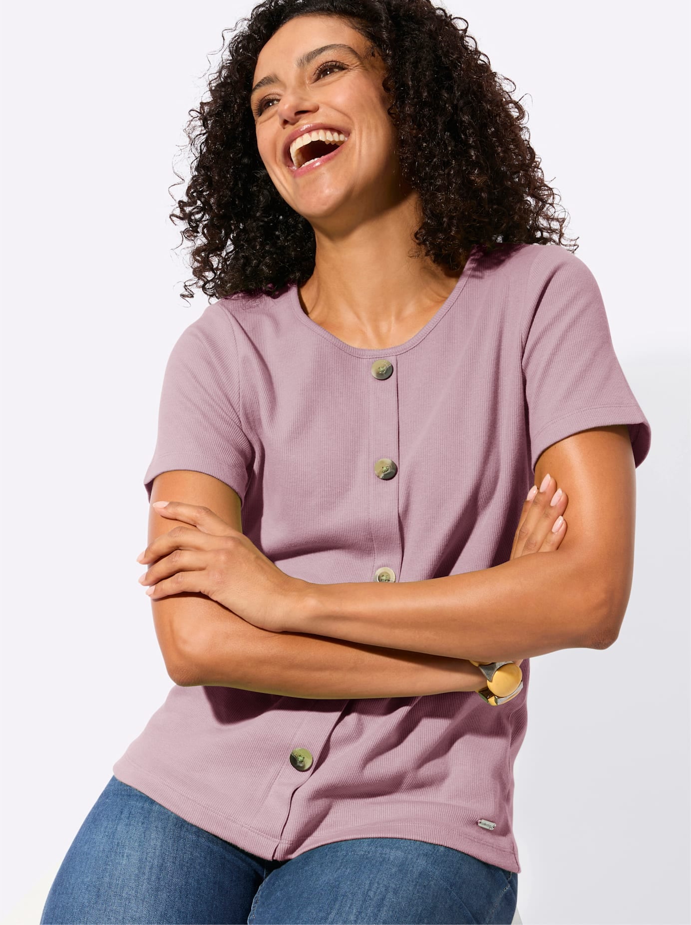 Casual Looks Shirt à col rond »Rundhals-Shirt« 1 pièces