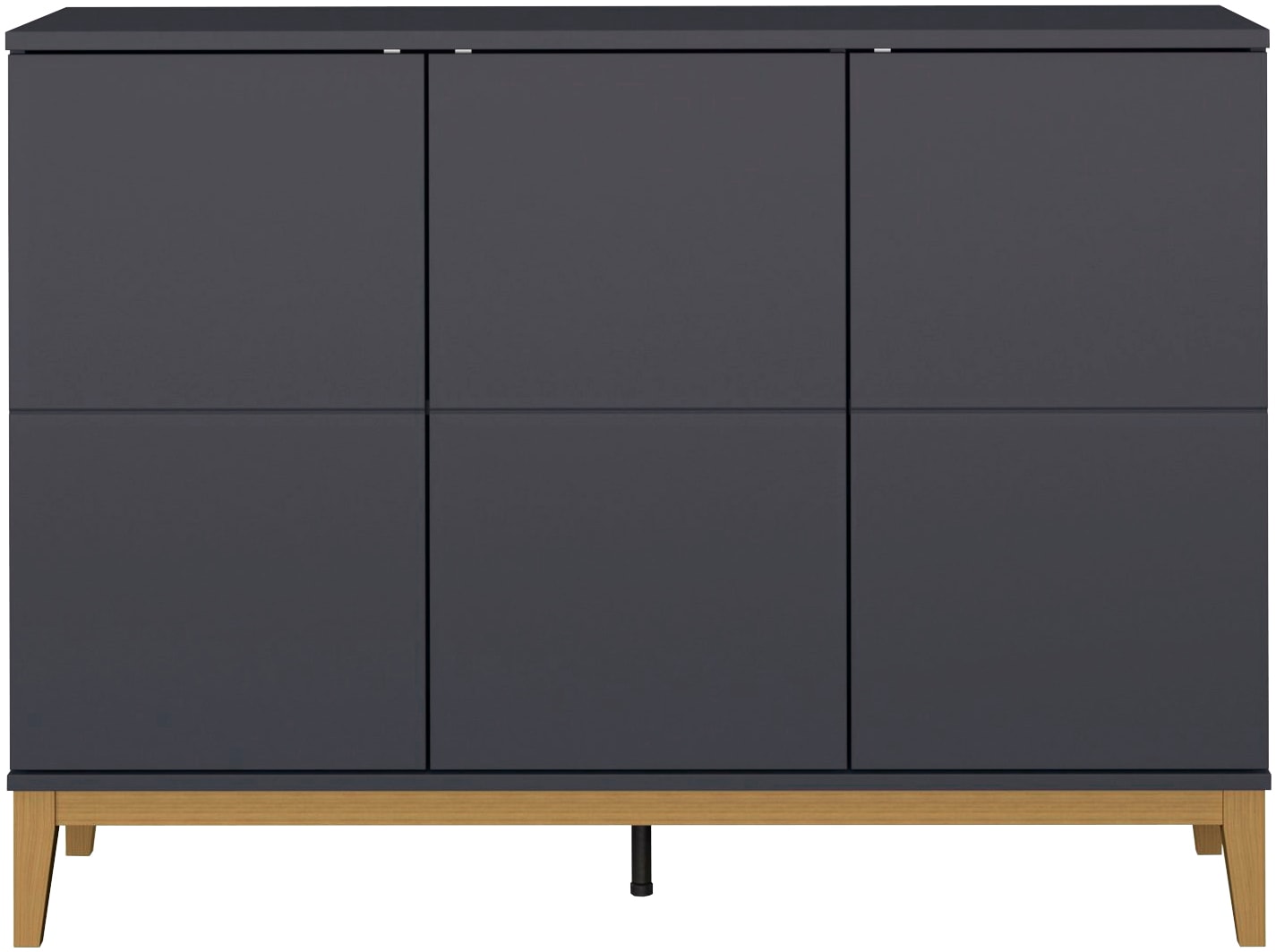 GOODproduct Buffet »Maryd Kommode mit 3 grifflose Türen und 2 verstellbare Einlegeböden« Commode, structure imitation bois, largeur 120 cm