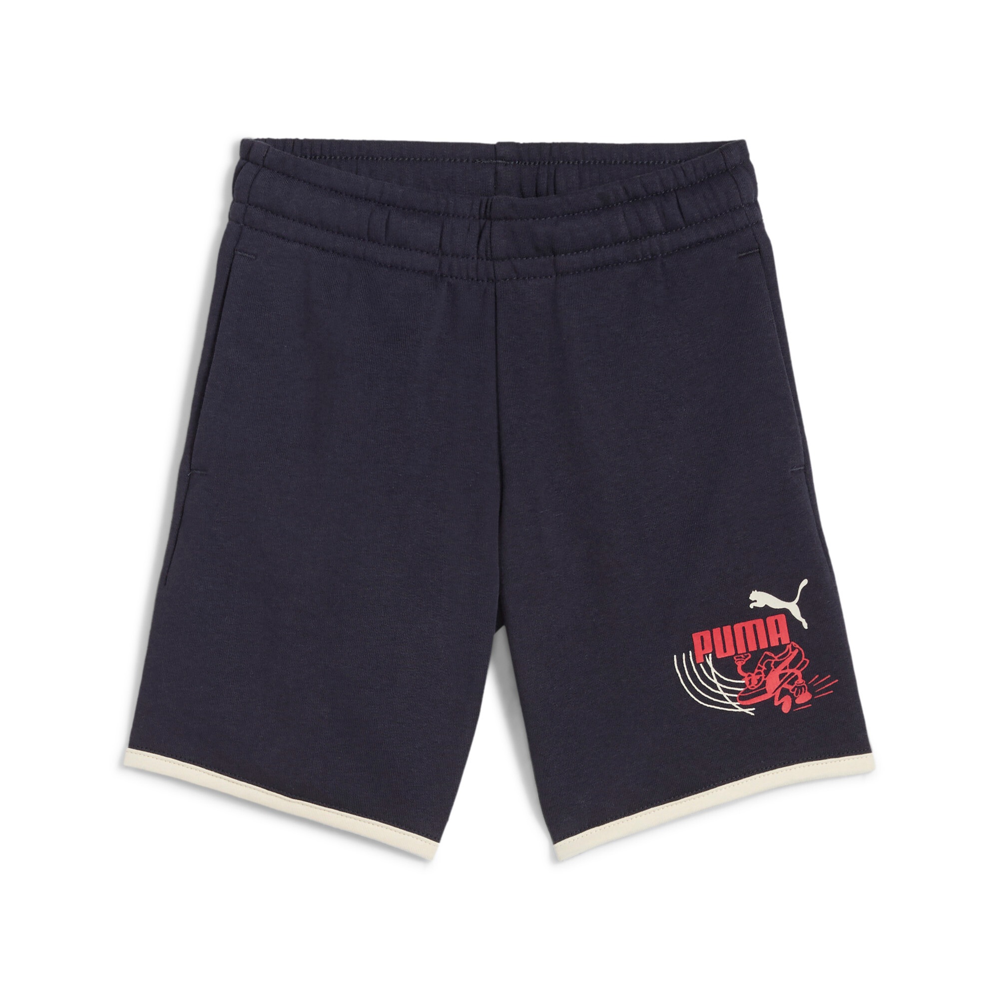 Image of PUMA Trainingsshorts "LITTLE RUNNERS SHORTS TR PS" sportlicher Stil, für Kinder, aus Baumwollmischung, regular fit