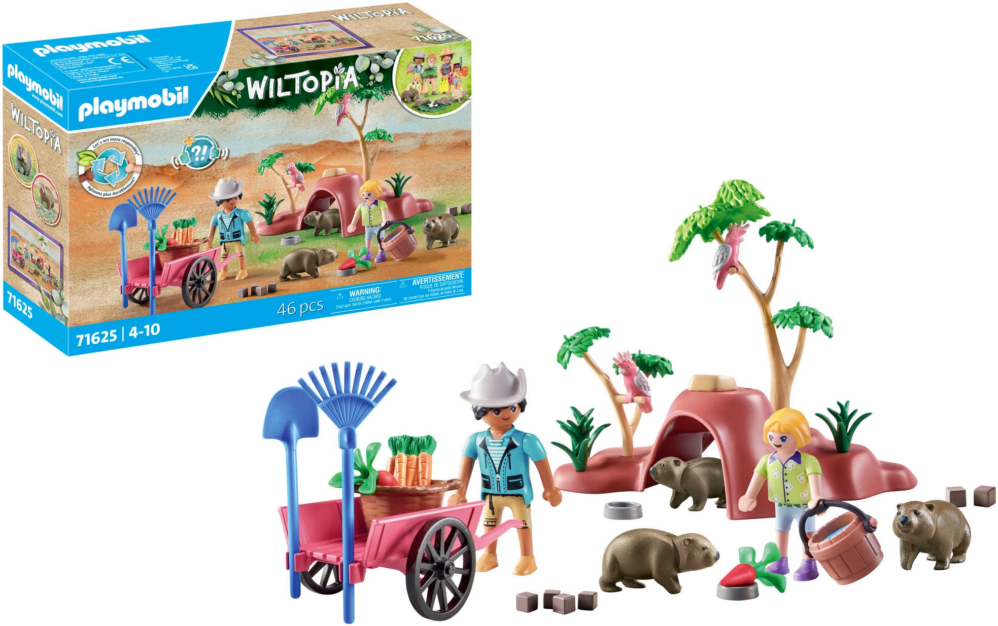 Playmobil® Konstruktions-Spielset »Wombat Unterschlupf (71625), Wiltopia« Made in Germany