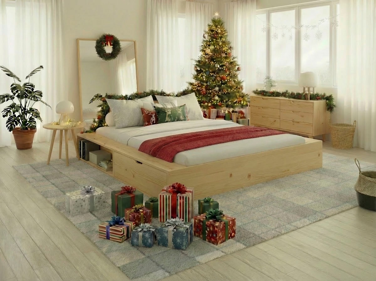 GOODproduct Lit en bois massif »Erno, OTTOs Choice, TOPSELLER, Stauraumbett Futonbett, 275KG belastbar« Breite/ Belastbarkeit: 120cm/275 KG, 180cm/275 KG,  mit Lattenrost, FSC® zertifiziert, viel Stauraum + Ablagen