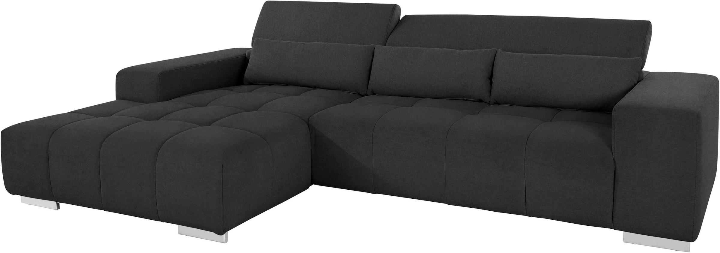 COTTA Ecksofa »Orion L-Form«, mit Kopfteilverstellung & 3 Nierenkissen