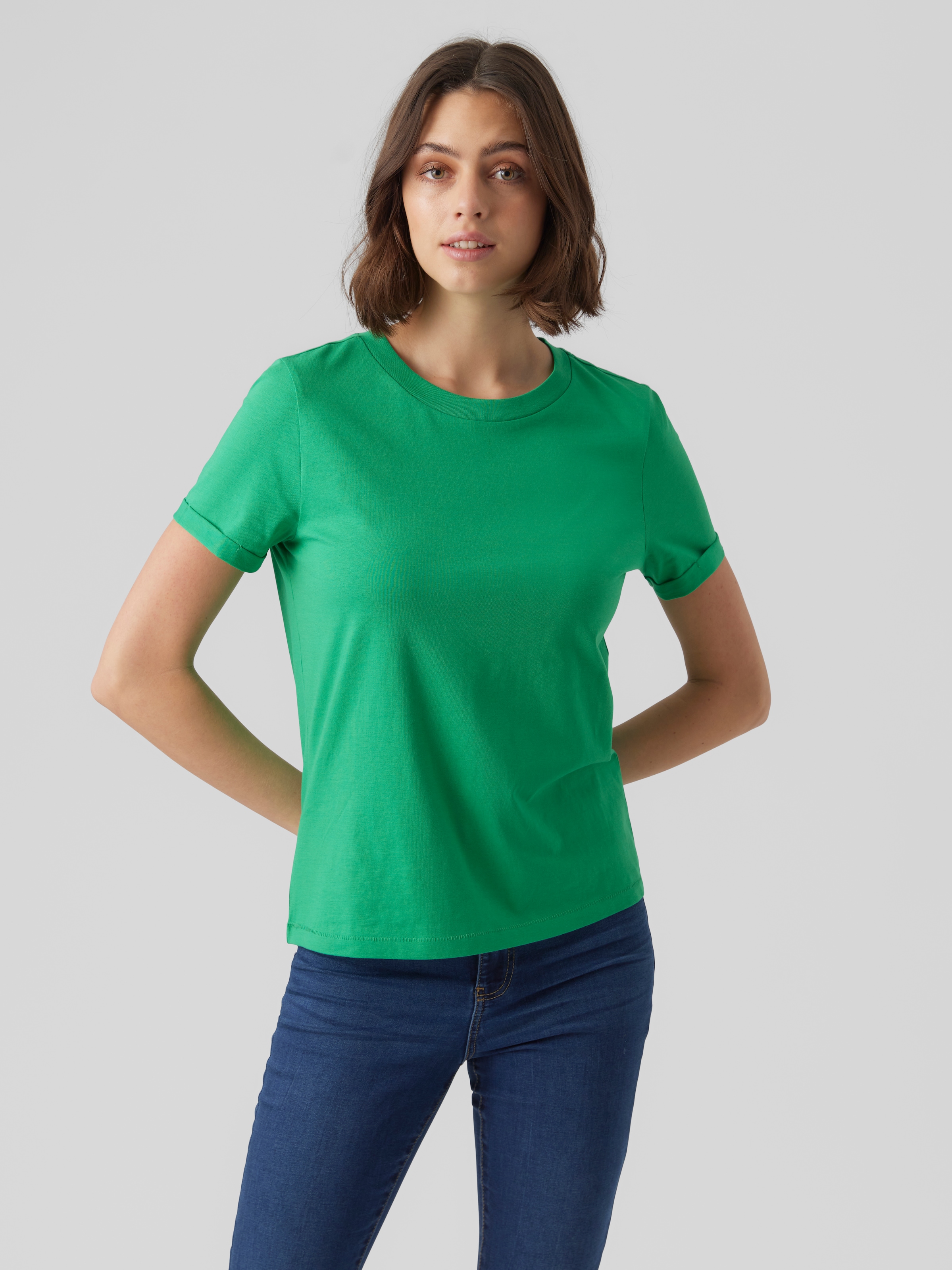 Vero Moda Kurzarmshirt »VMPAULA S/S T-SHIRT  NOOS« Baumwolle, regular fit