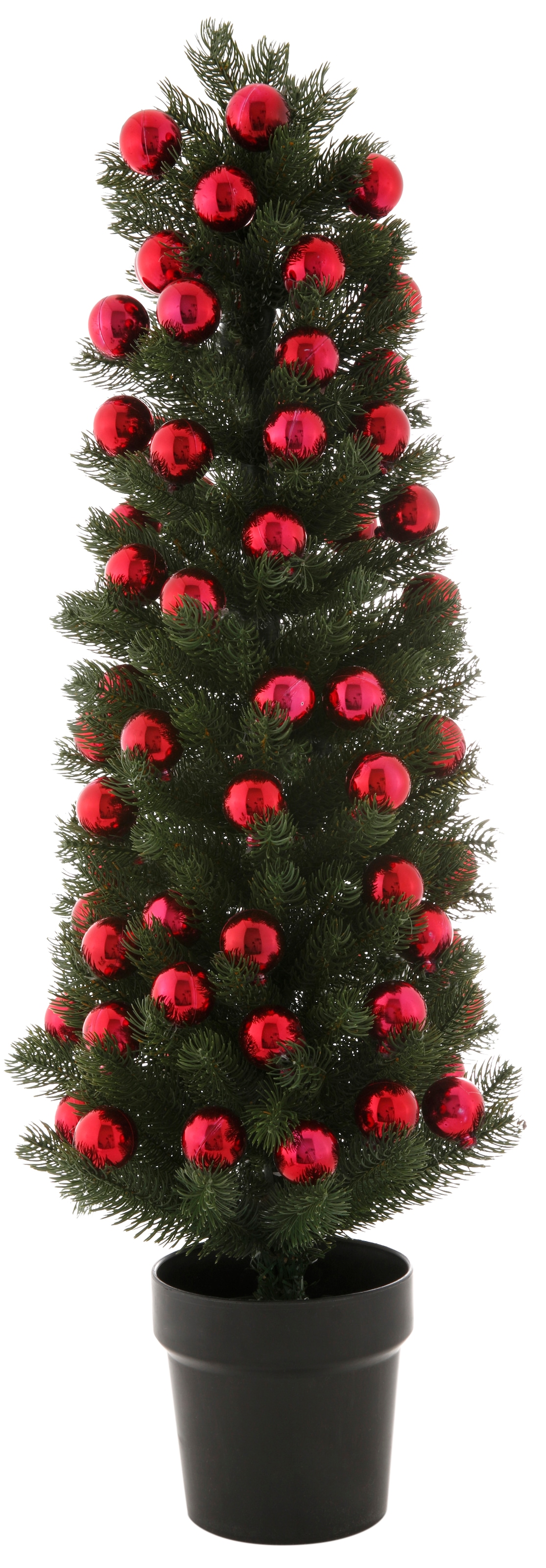 Myflair Möbel & confortablement Topf, Accessoires Tannenbaum«, Christbaum, mit Kugeln roten Weihnachtsbaum Künstlicher künstlicher im »Weihnachtsdeko, acheter