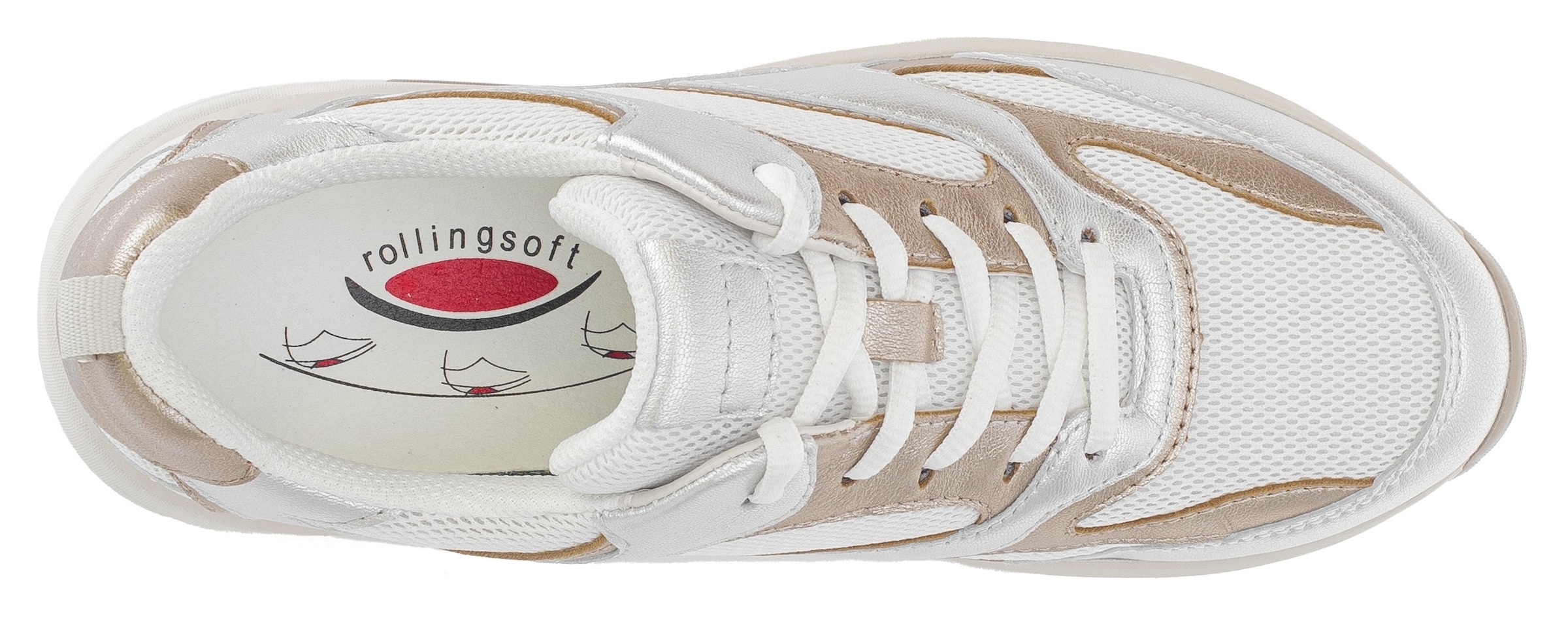 Gabor Rollingsoft Keilsneaker  , Freizeitschuh, Halbschuh, Schnürschuh mit rollingsoft-Laufsohle