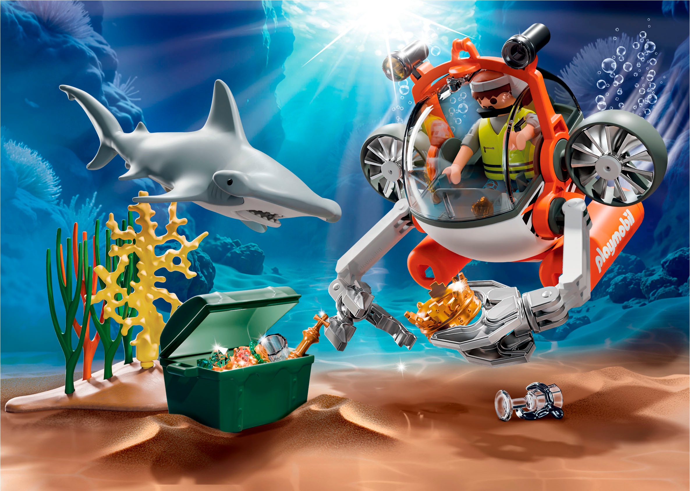Playmobil® Jeu de construction »Schatzsuche mit U-Boot (71860), Action Heroes« Made in Europe