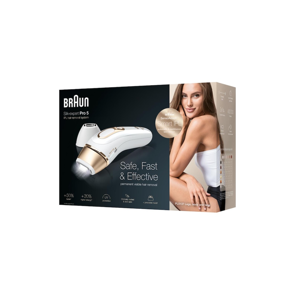 Braun IPL-Haarentferner »Silk-expert Pro 5 PL5137«, 400.000 Lichtimpulse