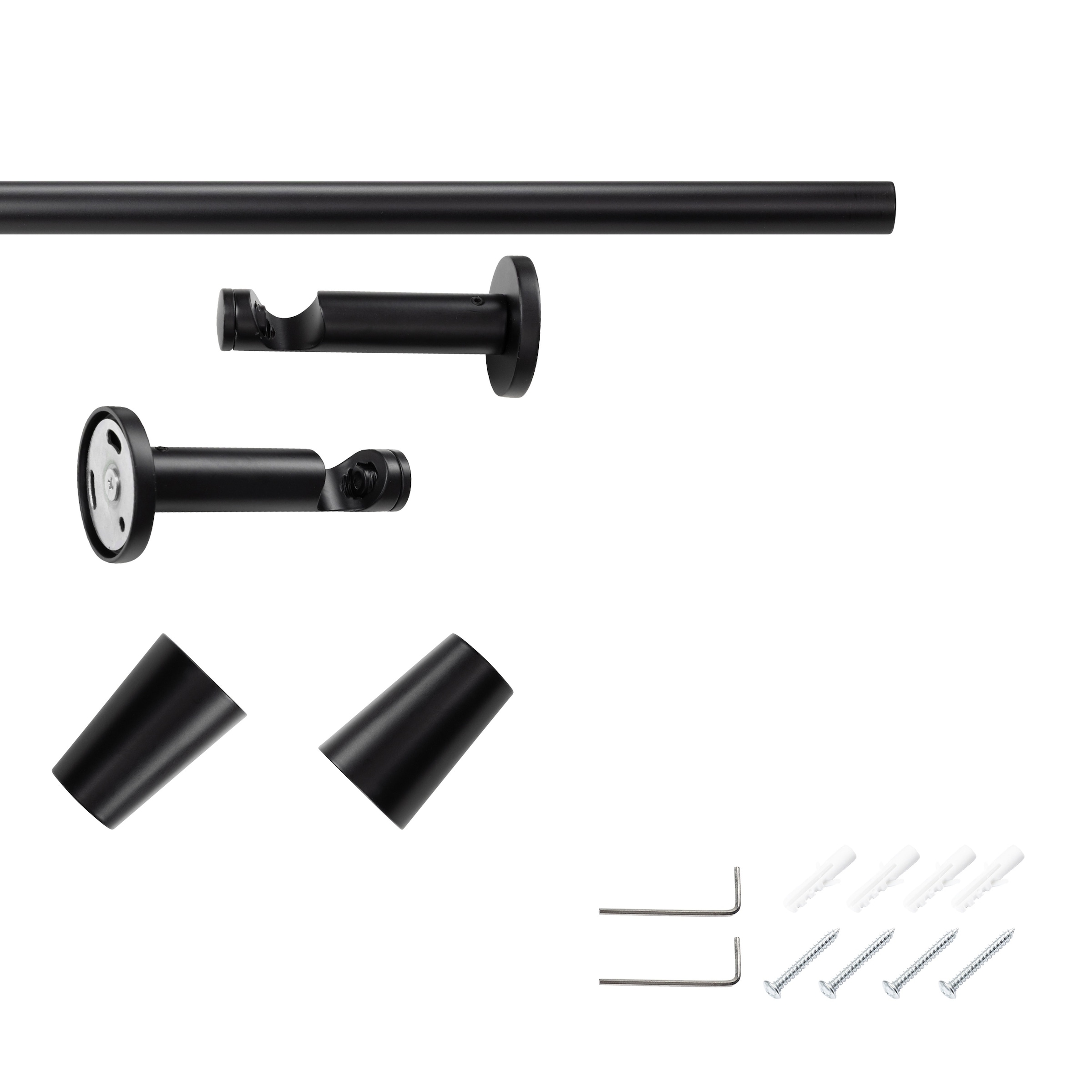 SN DECO GROUP Tringle à rideaux »Gardinenstange Nizza Ø 19 mm, 1-läufig, Fixmass, verschraubt« Ø 19 mm Fixmass;kürzbar