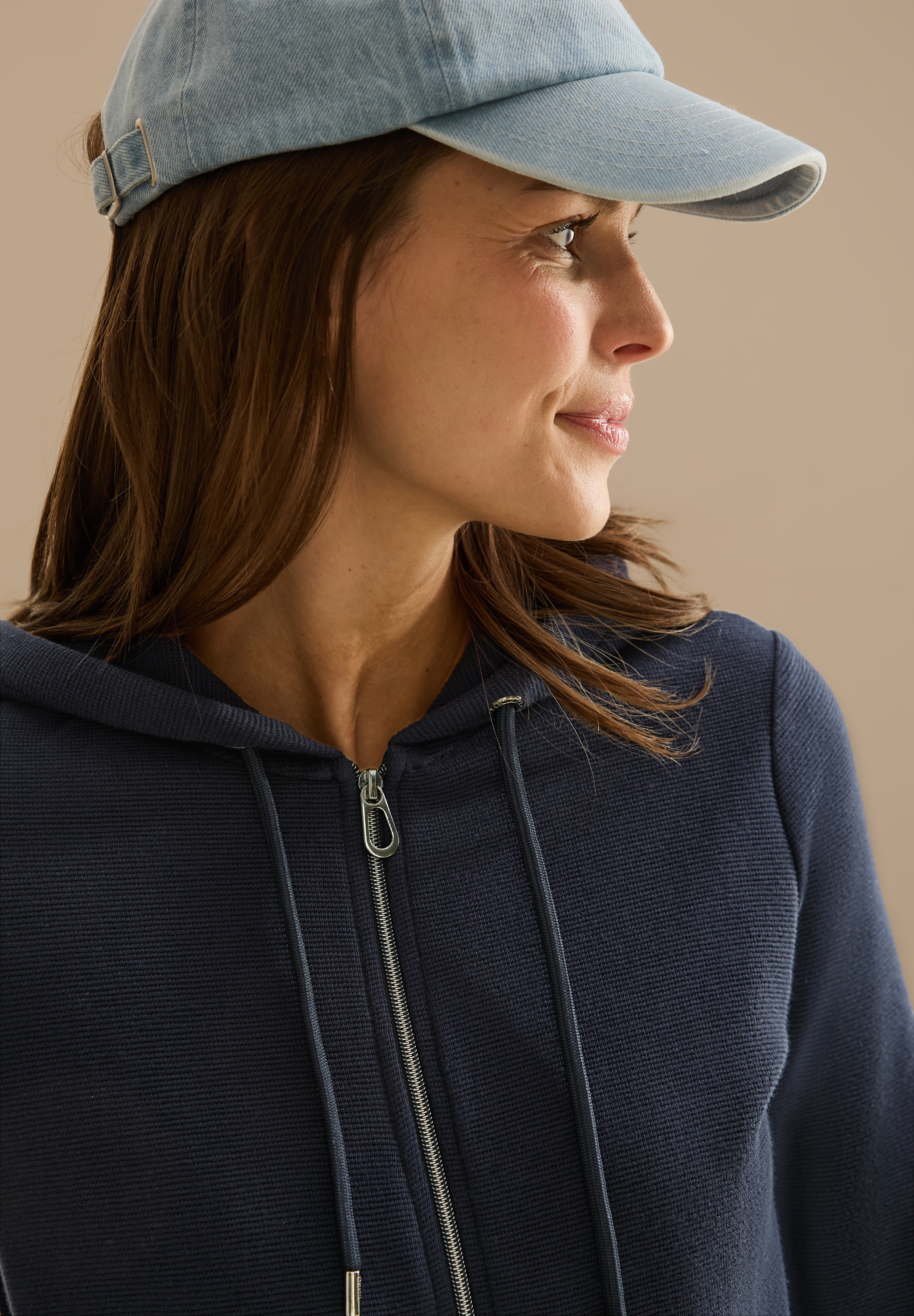 Cecil Kapuzensweatjacke, mit Kapuze mit Tunnelzug