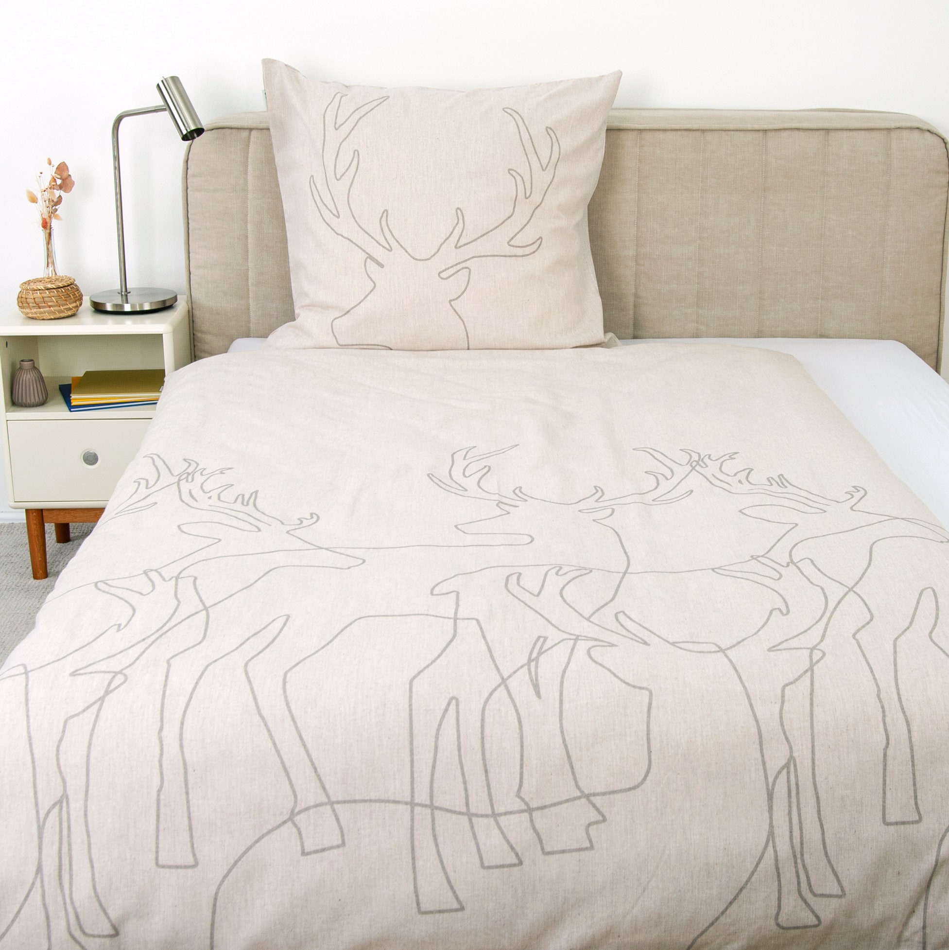 TOM TAILOR HOME Wendebettwäsche »Lennart in Gr. 135x200, 155x220 oder 200x200 cm, ideal für Weihnachten« 2 Stk. Flanell kuschelig warm im Winter, Weihnachtsbettwäsche aus Baumwolle