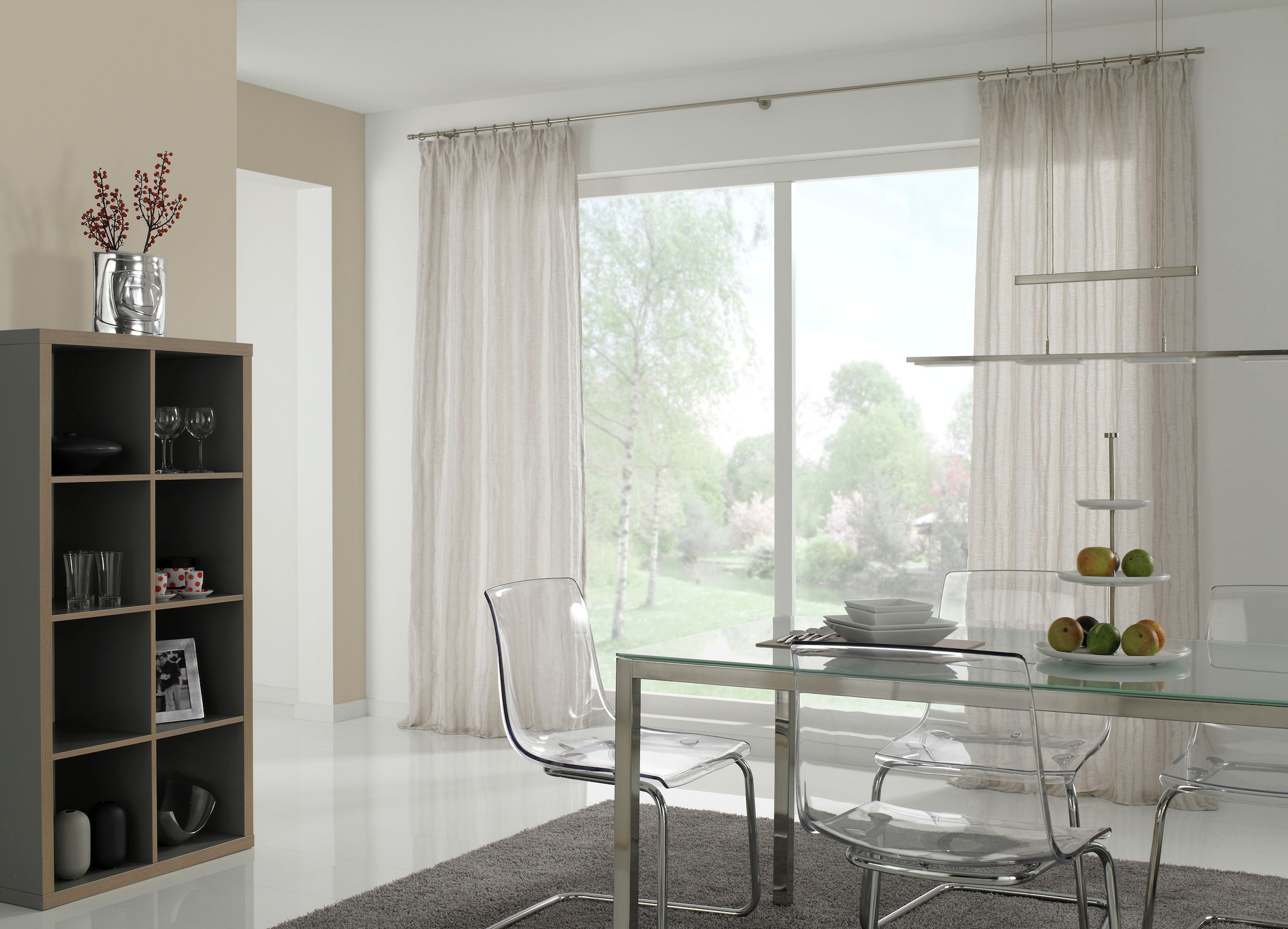 GARDINIA Tringle à rideaux »Memphis mit Innenlauf I« Fixmass Serie Einzelprogramm Memphis Ø 16 mm