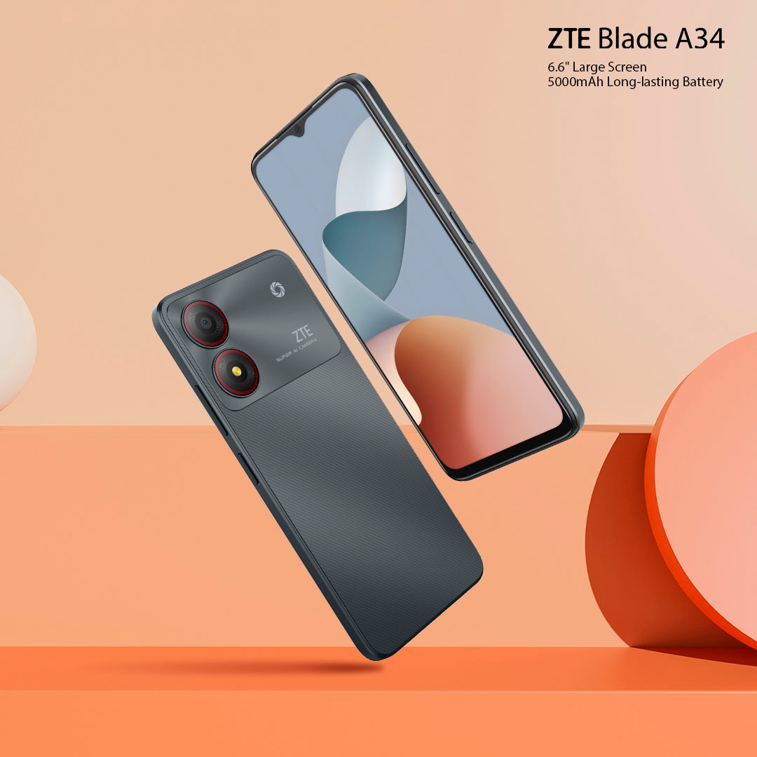 ZTE Smartphone »Blade A34« Grau