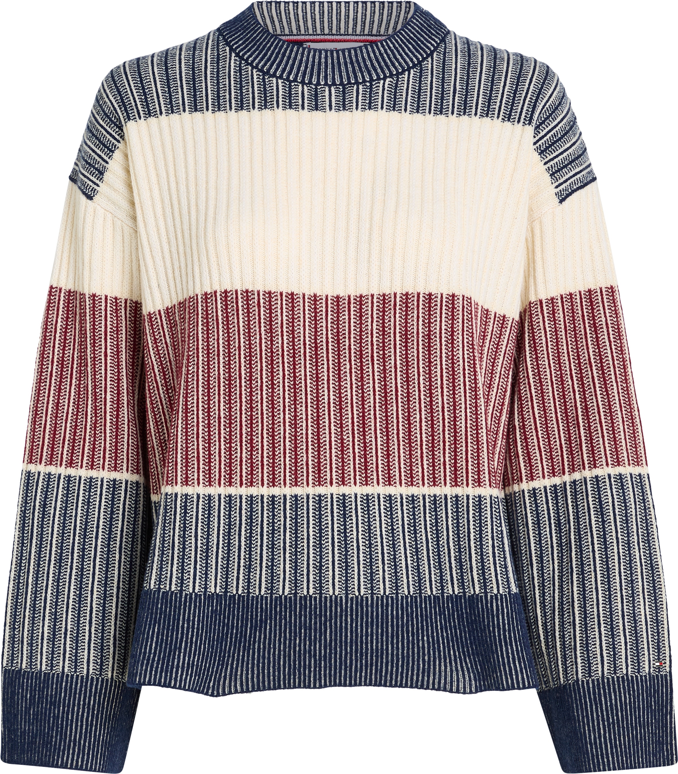 Tommy Hilfiger Strickpullover »GLOBAL STP ALL OVER SWEATER«, (Global Serie TH WOMEN), mit Tommy Hilfiger Global Stripe