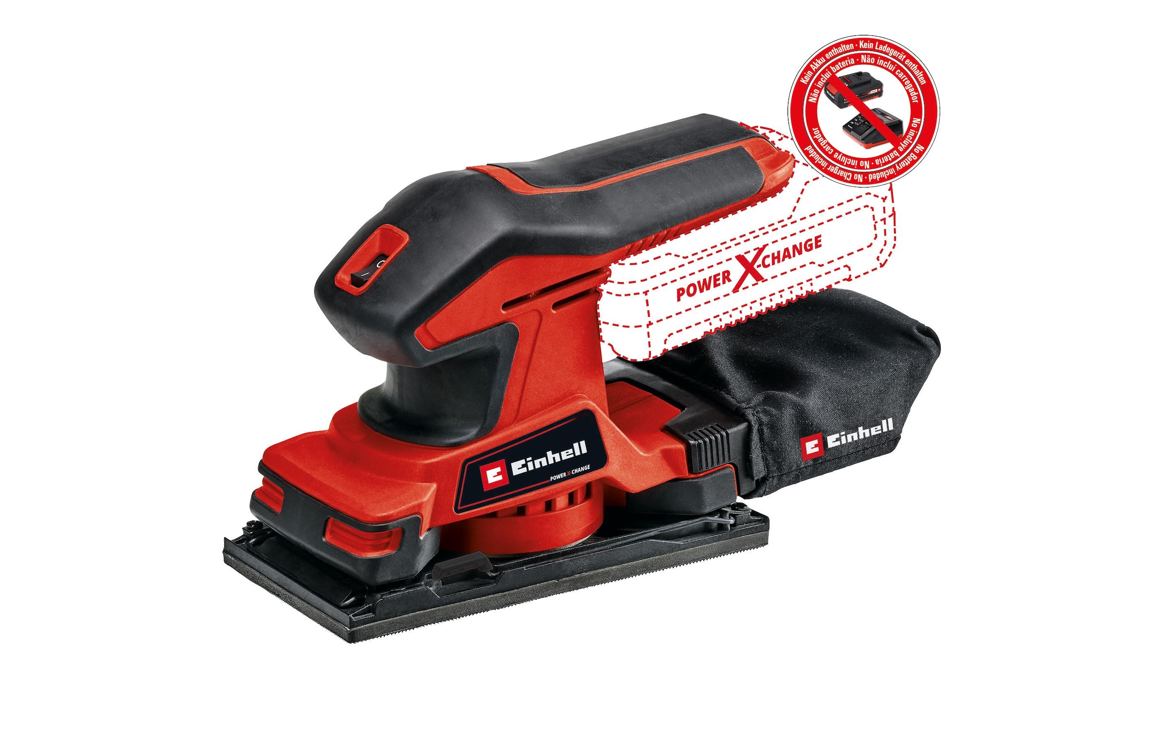 Einhell Schwingschleifer »TC-OS 18/187 Li Solo«, Micro-Klettverschluss