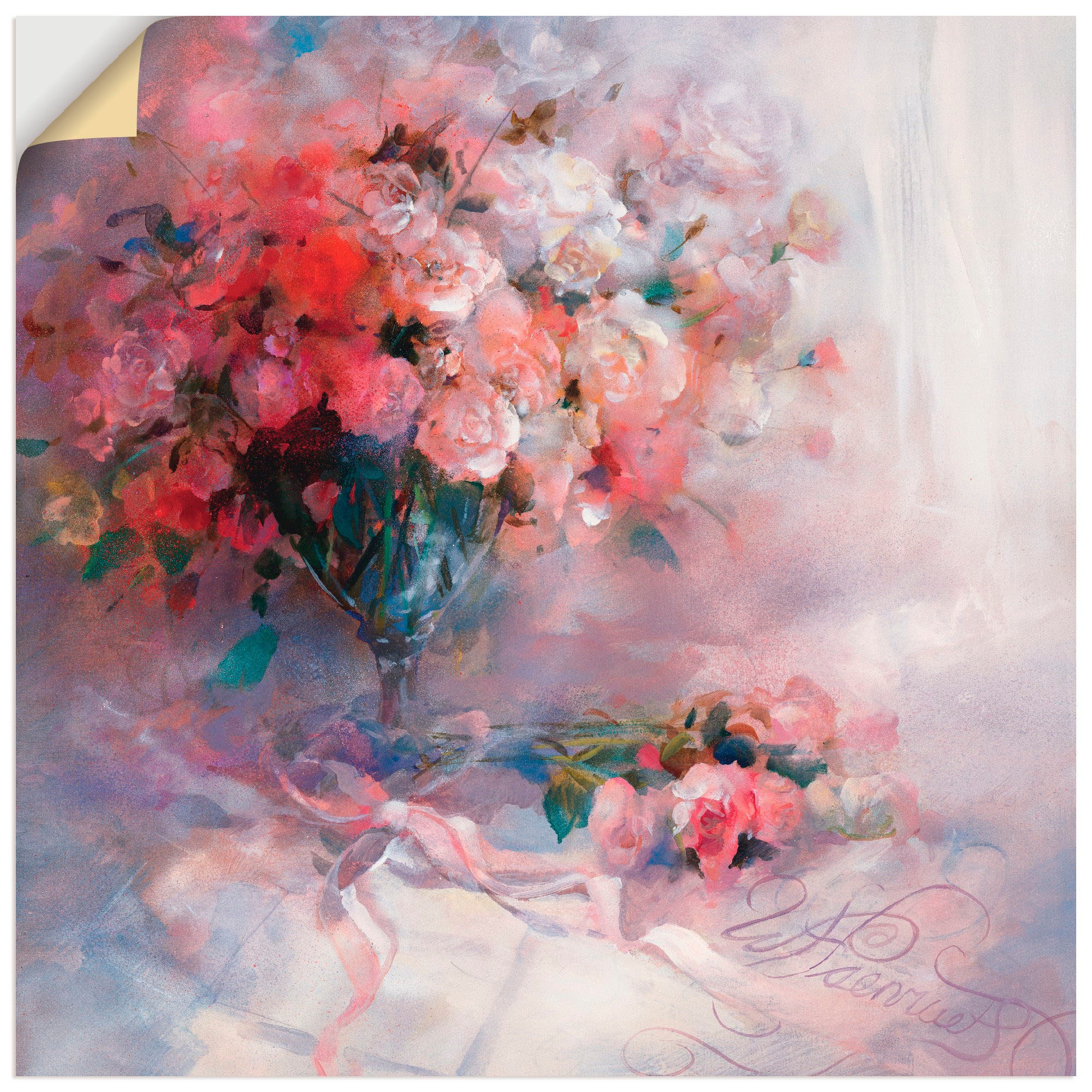 Image of Artland Wandbild »Rosenstrauss«, Blumen, (1 St.), in vielen Grössen & Produktarten -Leinwandbild, Poster, Wandaufkleber / Wandtattoo auch für Badezimmer geeignet bei Ackermann Versand Schweiz