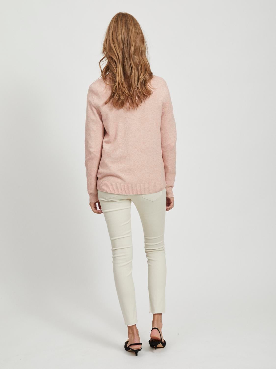 Vila Rundhalspullover »VIRIL-O-PULLI«, Feinstrick mit feinen Strickdetails