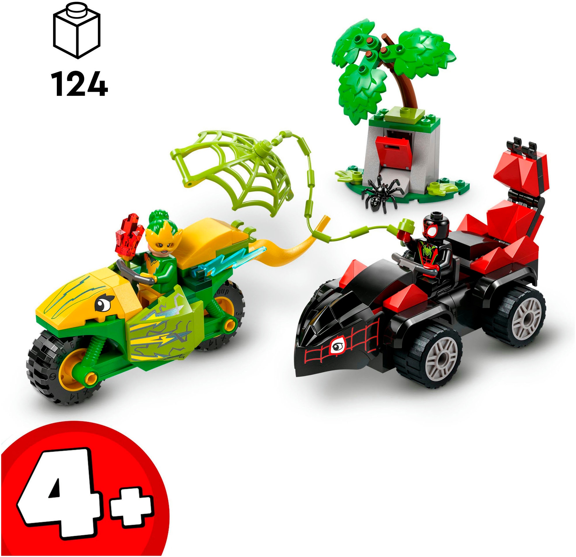 LEGO® Konstruktionsspielsteine »Actionspass mit Spin und Electro in ihren Dino-Flitzern (11198)« LEGO Spidey; Made in Europe