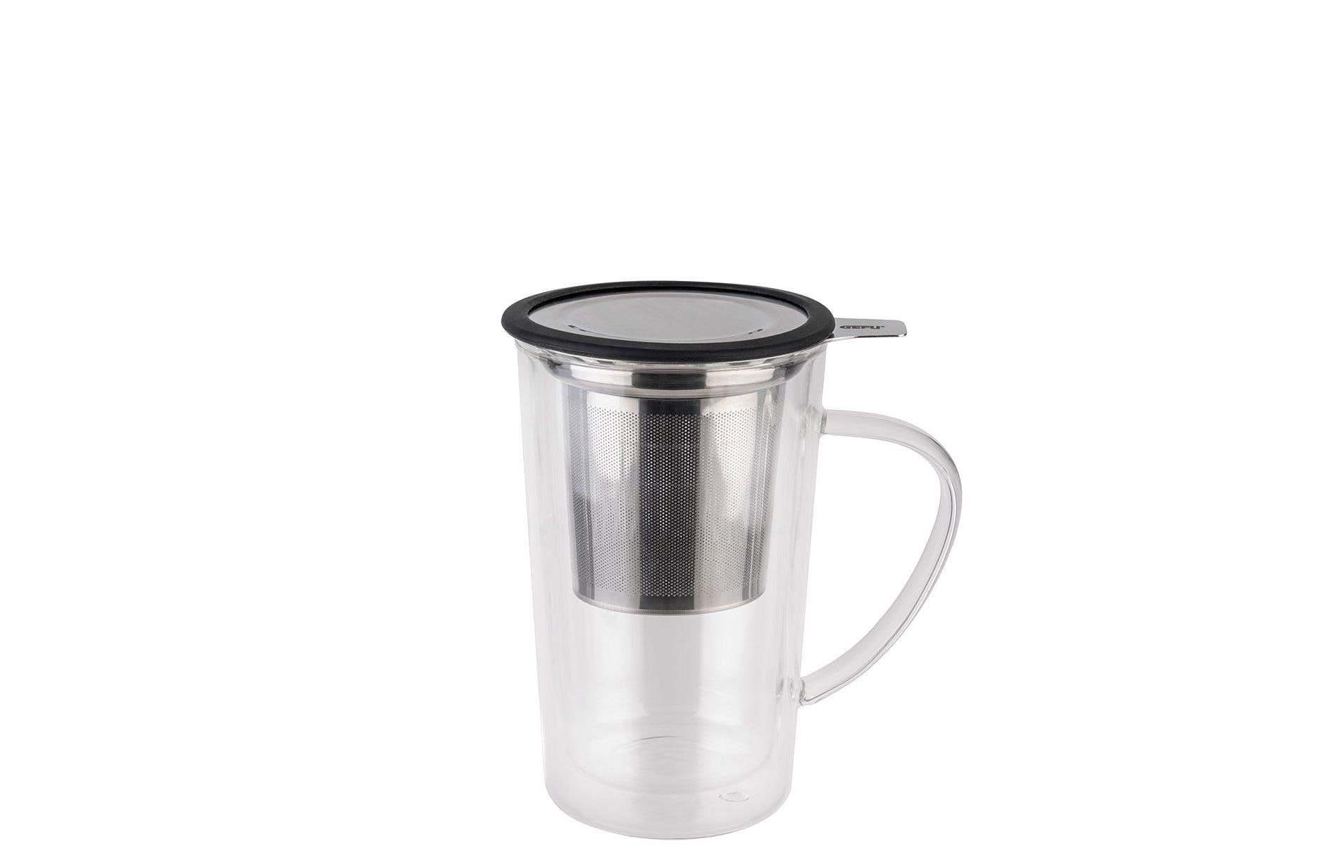 GEFU Teeglas »GEFU Tee-Set Mira 235 ml, Transparent/Schwarz/Silber«