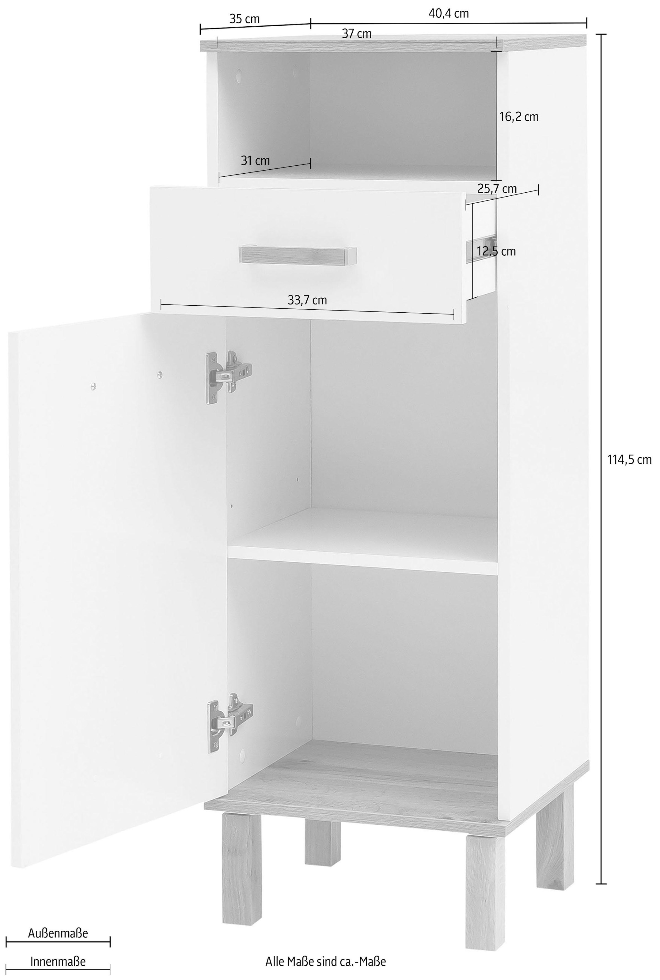 Schildmeyer Midischrank »Padua«, Füsse aus Massivholz