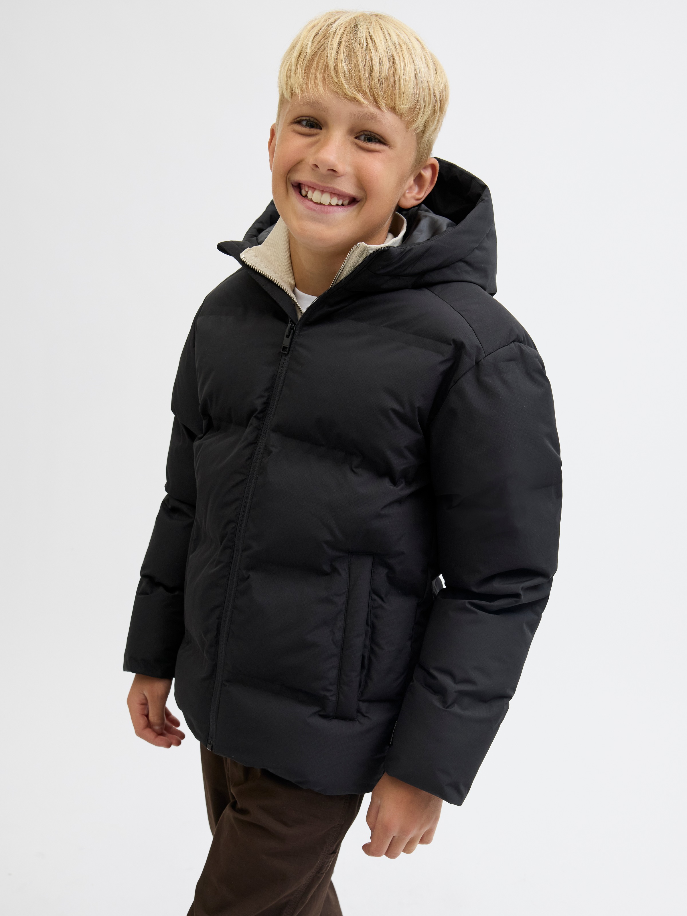 Jack & Jones Junior Steppjacke »JJESOHO PUFFER HOOD SN JNR«, mit Kapuze