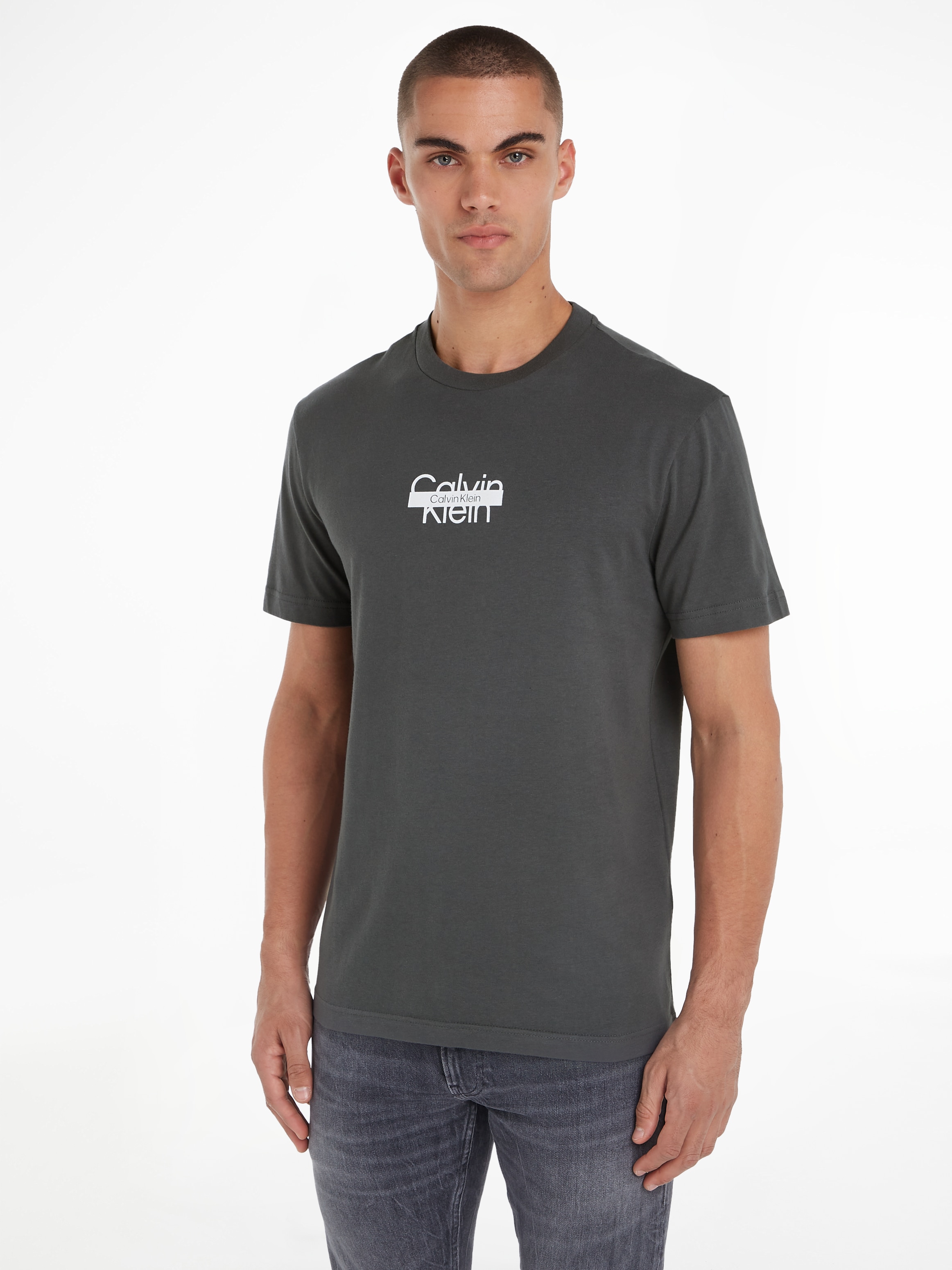 Klein Calvin »CUT auf T-Shirt T-SHIRT« LOGO ♕ THROUGH versandkostenfrei
