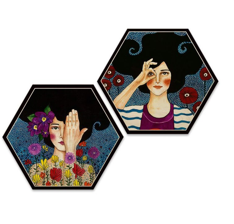 Image of Wall-Art Mehrteilige Bilder »Hülya Augenblicke Holzbilder«, (Set, 2 St.) bei Ackermann Versand Schweiz