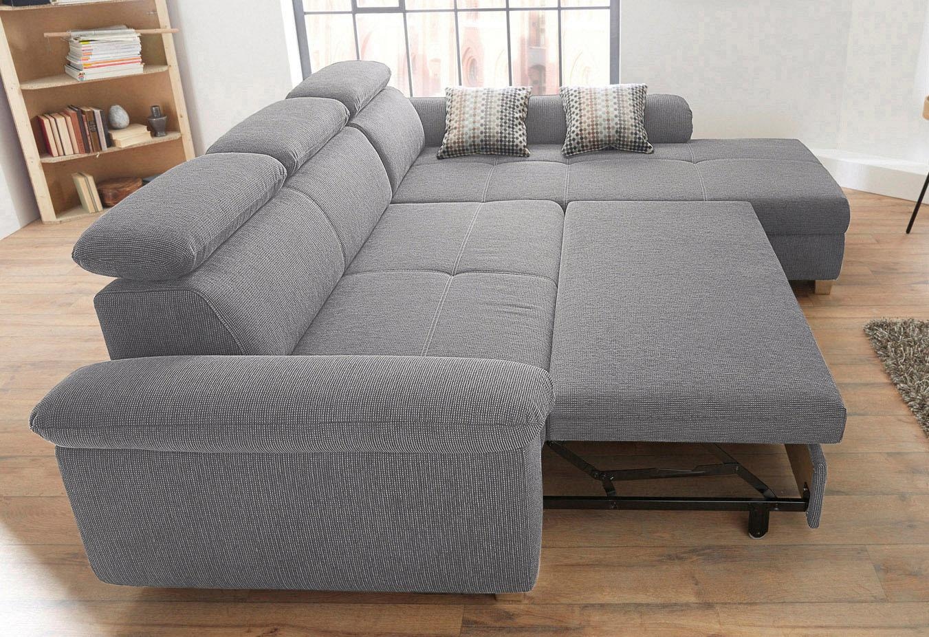 Jockenhöfer Gruppe Canapé d'angle »Landshut L-Form« inklusive Bettfunktion, Kopf- bzw. Rückenteilverstellung