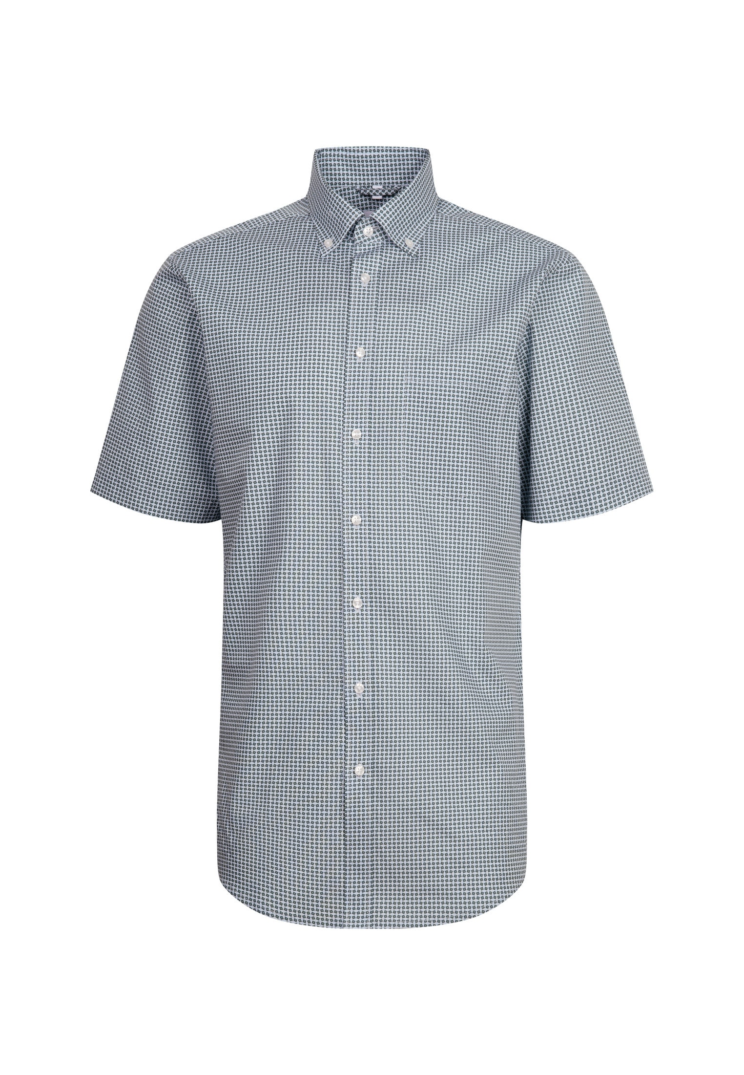 seidensticker Businesshemd »Regular«, Regular Kurzarm Button-Down-Kragen Druck