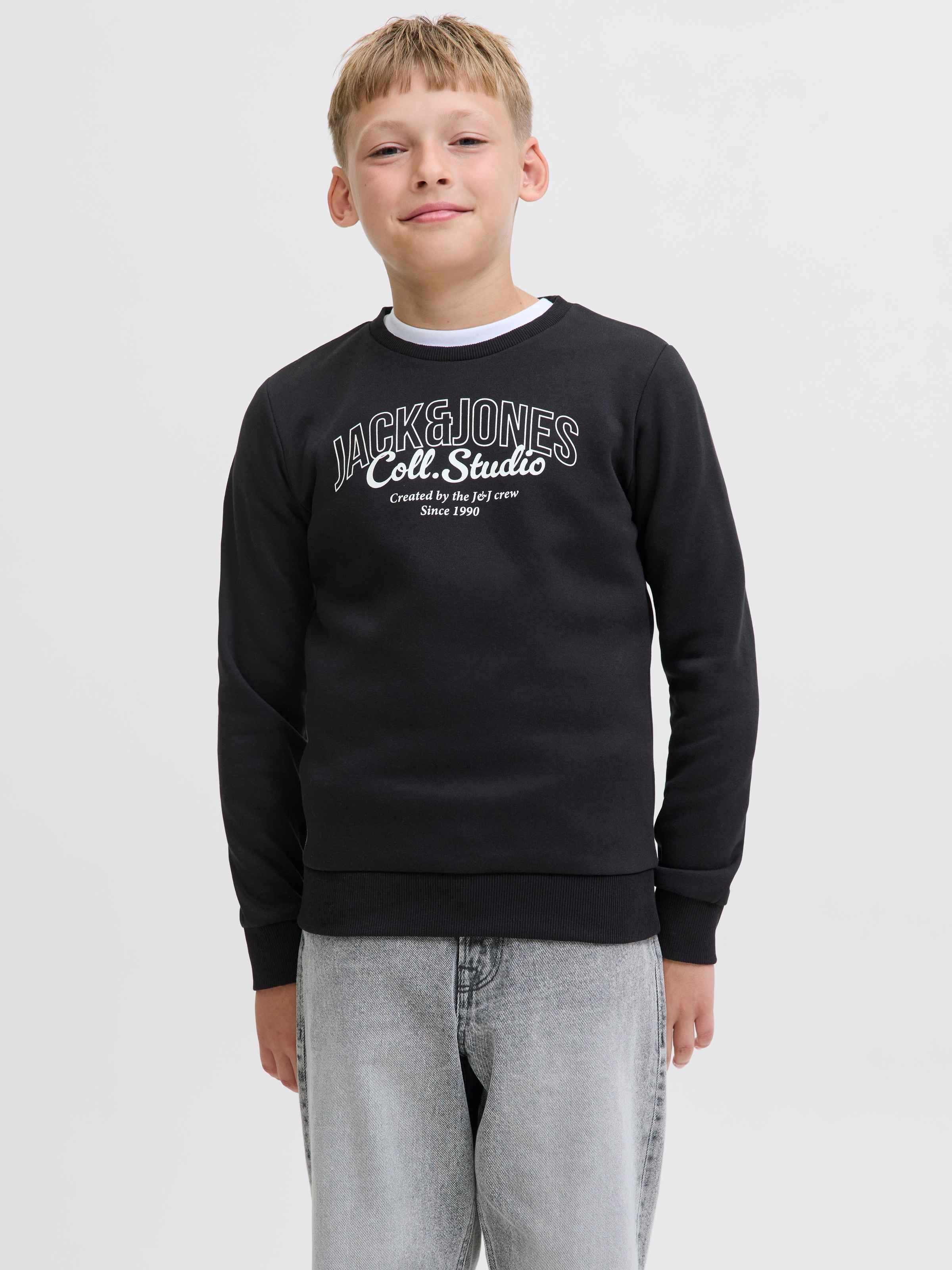 Jack & Jones Junior Sweatshirt »JJMAKOTO mit Print und pflegeleichtem Material«, bedruckt, modisch, regular fit, Sweatware, Rundhals

