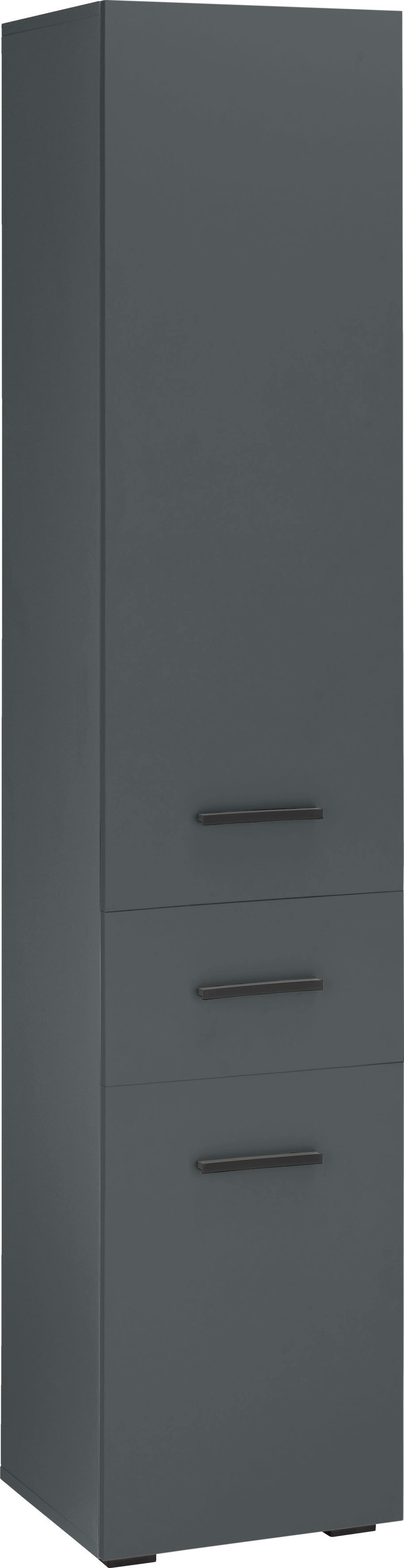 Image of INOSIGN Hochschrank »Skara«, mit 3 verstellbaren Einlegeböden hinter den Türen und 1 Schubkasten, mit schwarzen Griffen, Breite 38 cm, Höhe 180 cm bei Ackermann Versand Schweiz