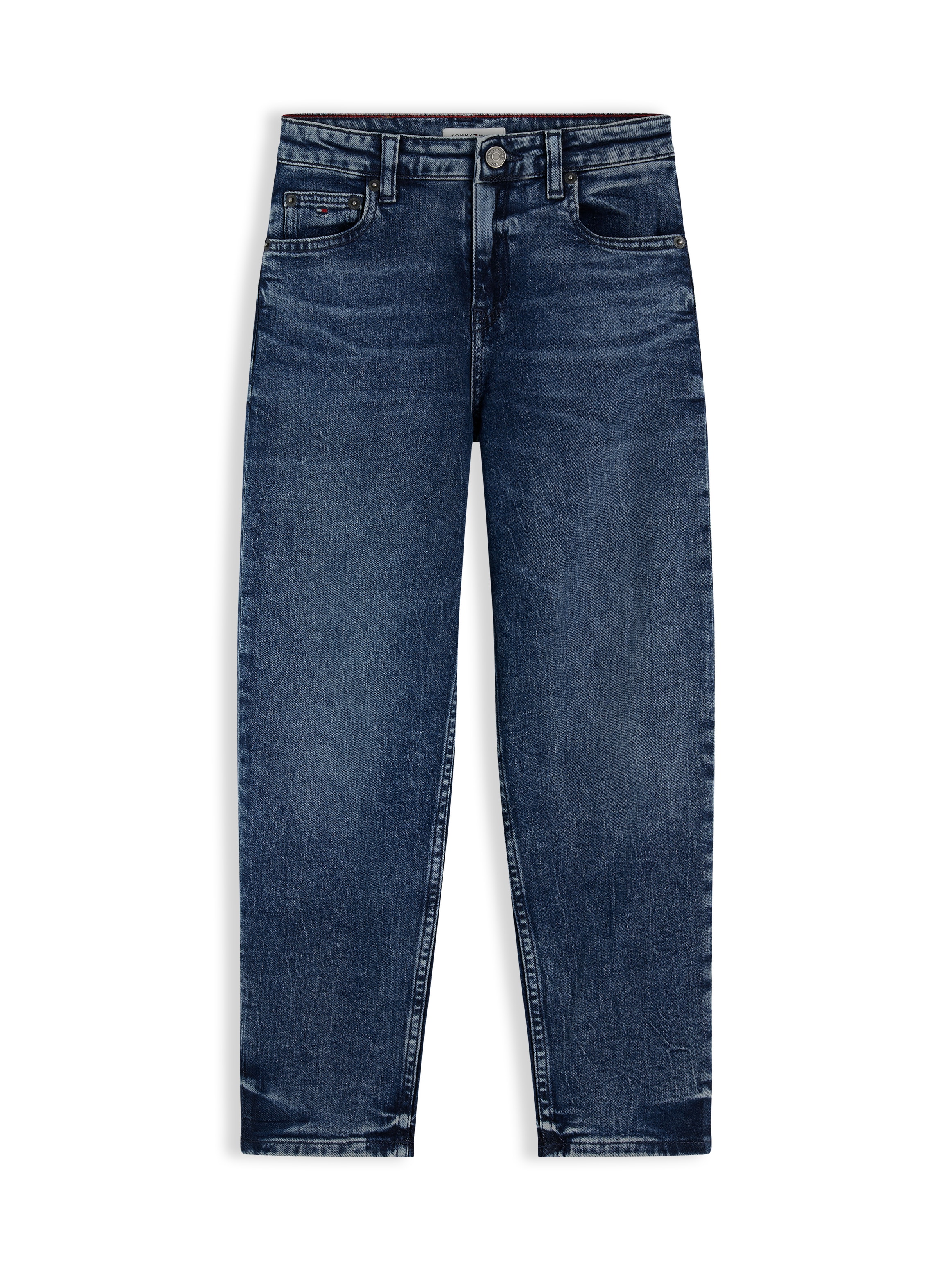 Tommy Hilfiger Tapered-fit-Jeans Barrel Leg Fit, Kinder bis 16 Jahre, hoher Bund