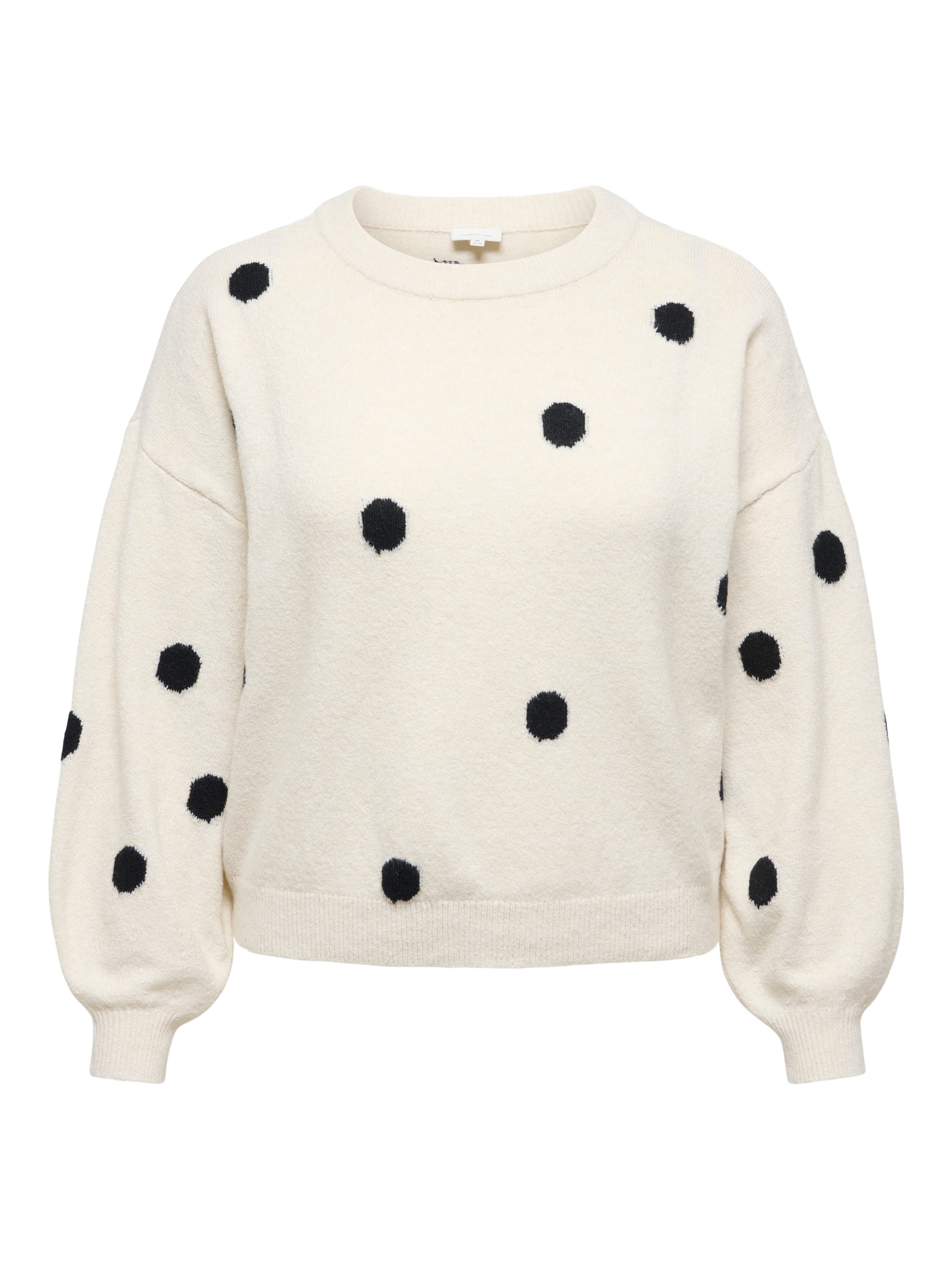 ONLY CARMAKOMA Pull à col rond »CARRICA LS DETAIL O-NECK KNT« mélange de matériaux, coupe normale