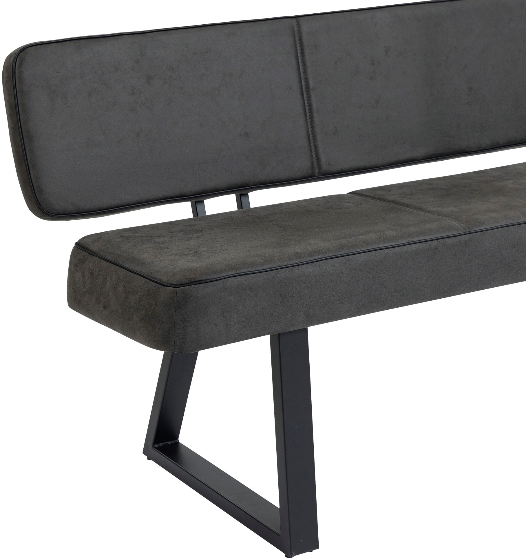 Duo Collection Banc »Tara Bank mit Rückenlehne« revêtement microfibre de haute qualité, avec ressorts ensachés, supporte jusqu'à 260 kg