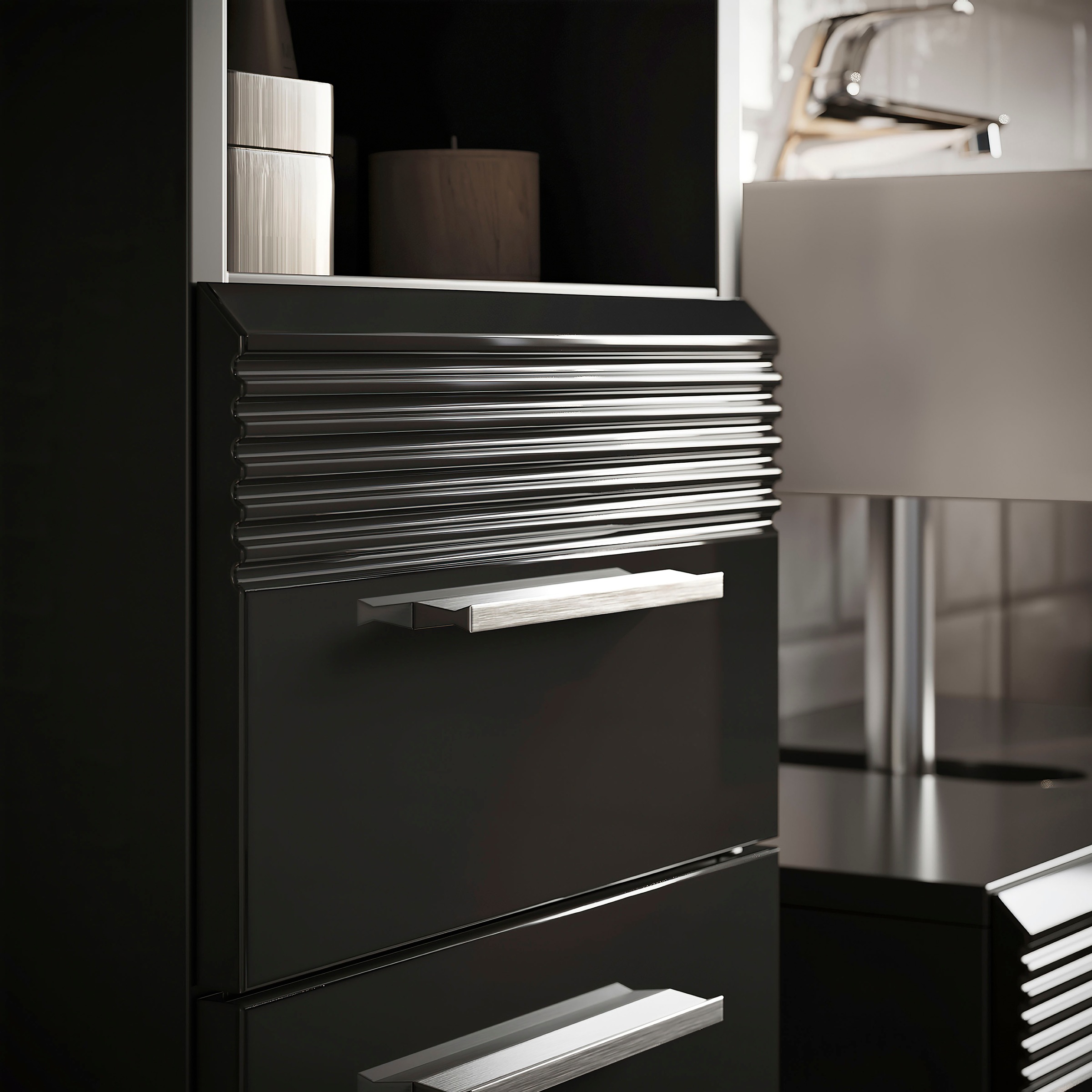 Home affaire Badmöbel-Set »Malmö, 5 teilig, inklusive LED Beleuchtung, bestehend aus:« 5 Stk. tlg.