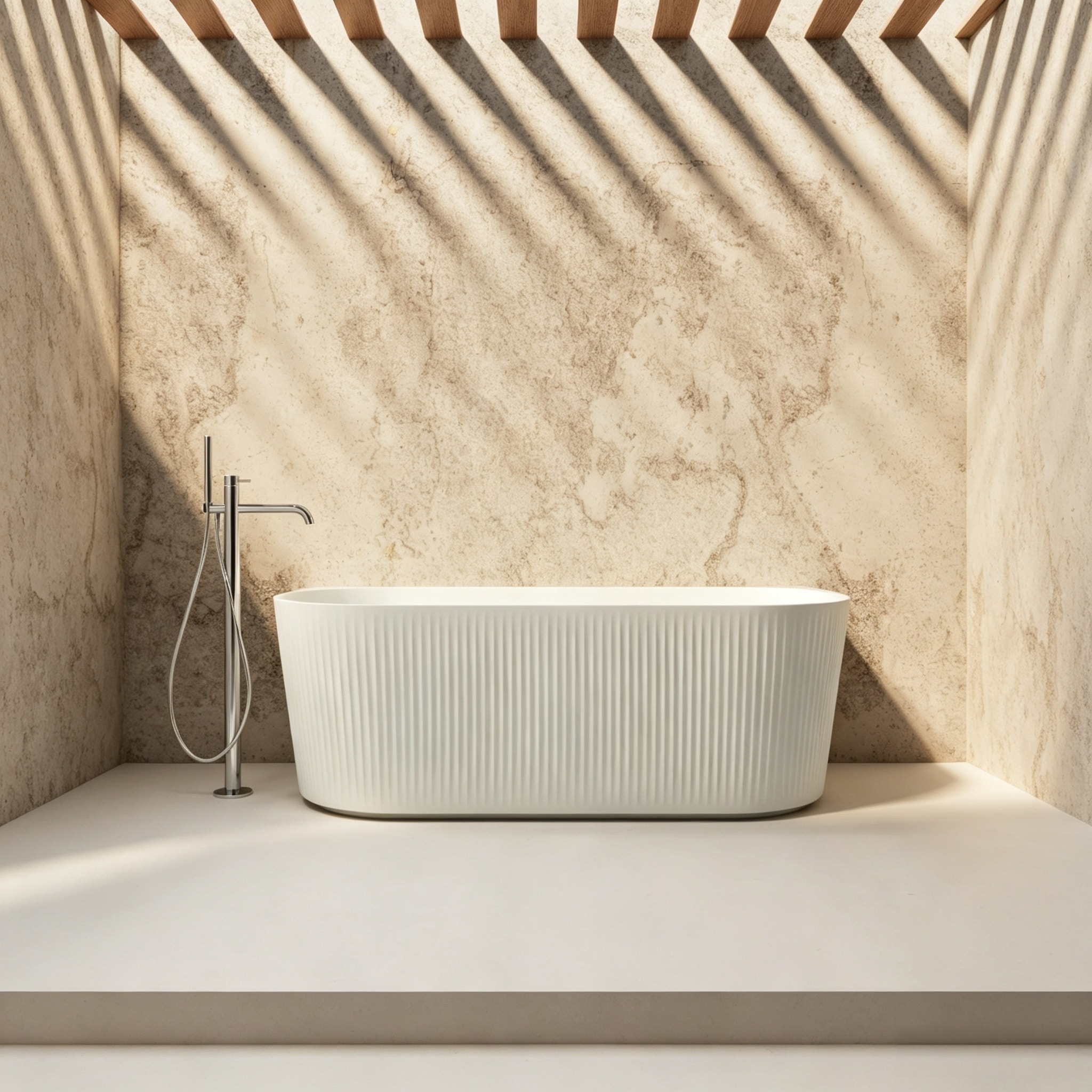 GOODproduct Badewanne »Sines« Höhe 59 cm mit Ablaufstöpsel | verstellbare Füsse | Überlauf wandanliegend, aus hochwertigem Sanitäracryl, mit Pop Up Ventil