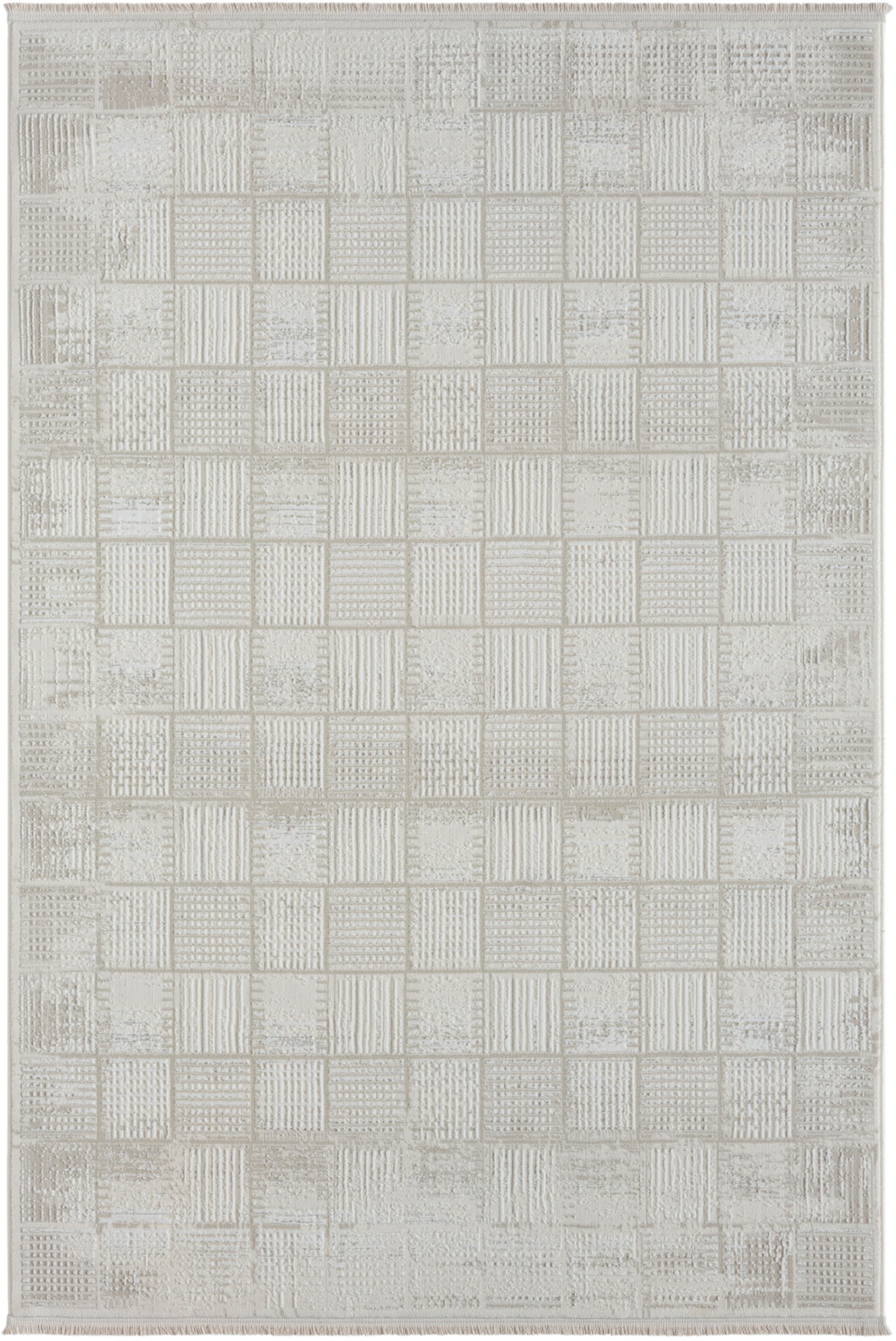 Myflair Möbel & Accessoires Teppich »My House, LAGERRÄUMUNG!« rechteckig 10 mm Höhe Kurzflor, Retro-Style,  besonders weich durch Microfaser, mit Fransen