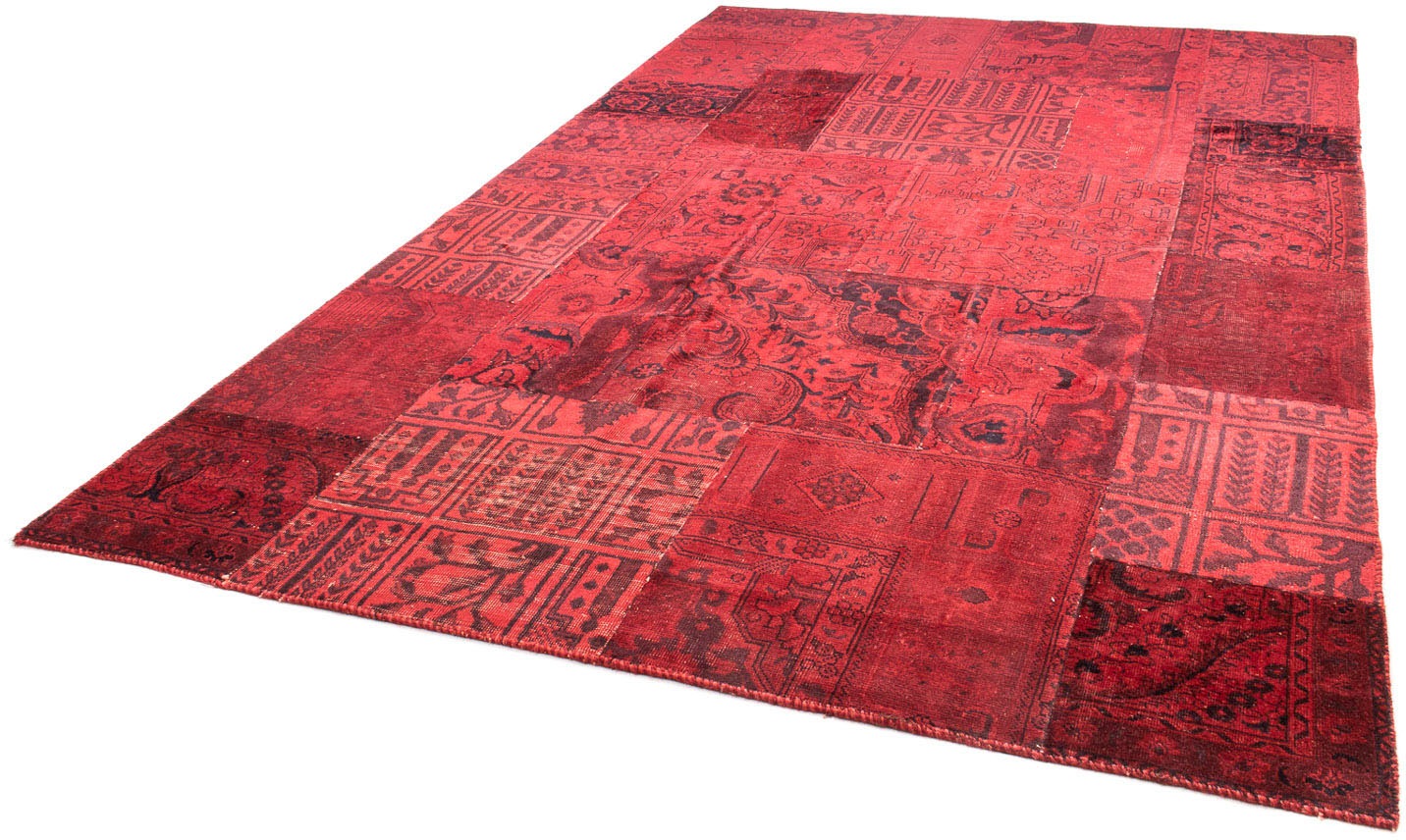 Image of morgenland Teppich »Patchwork - 296 x 196 cm - dunkelrot«, rechteckig, 7 mm Höhe, Wohnzimmer, Handgeknüpft, Einzelstück mit Zertifikat bei Ackermann Versand Schweiz