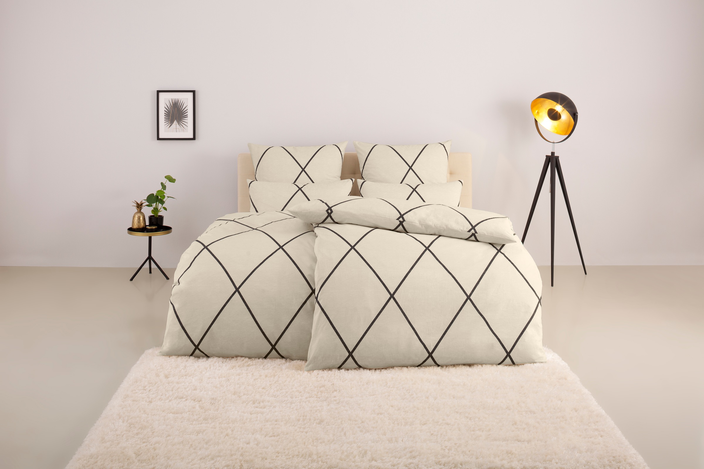 Image of GOODproduct Bettwäsche "Belle in Gr. 135x200 oder 155x220 cm, Bettwäsche-Set gemustert" 2 Renforcé Qualität, Reissverschluss, 100% Baumwolle