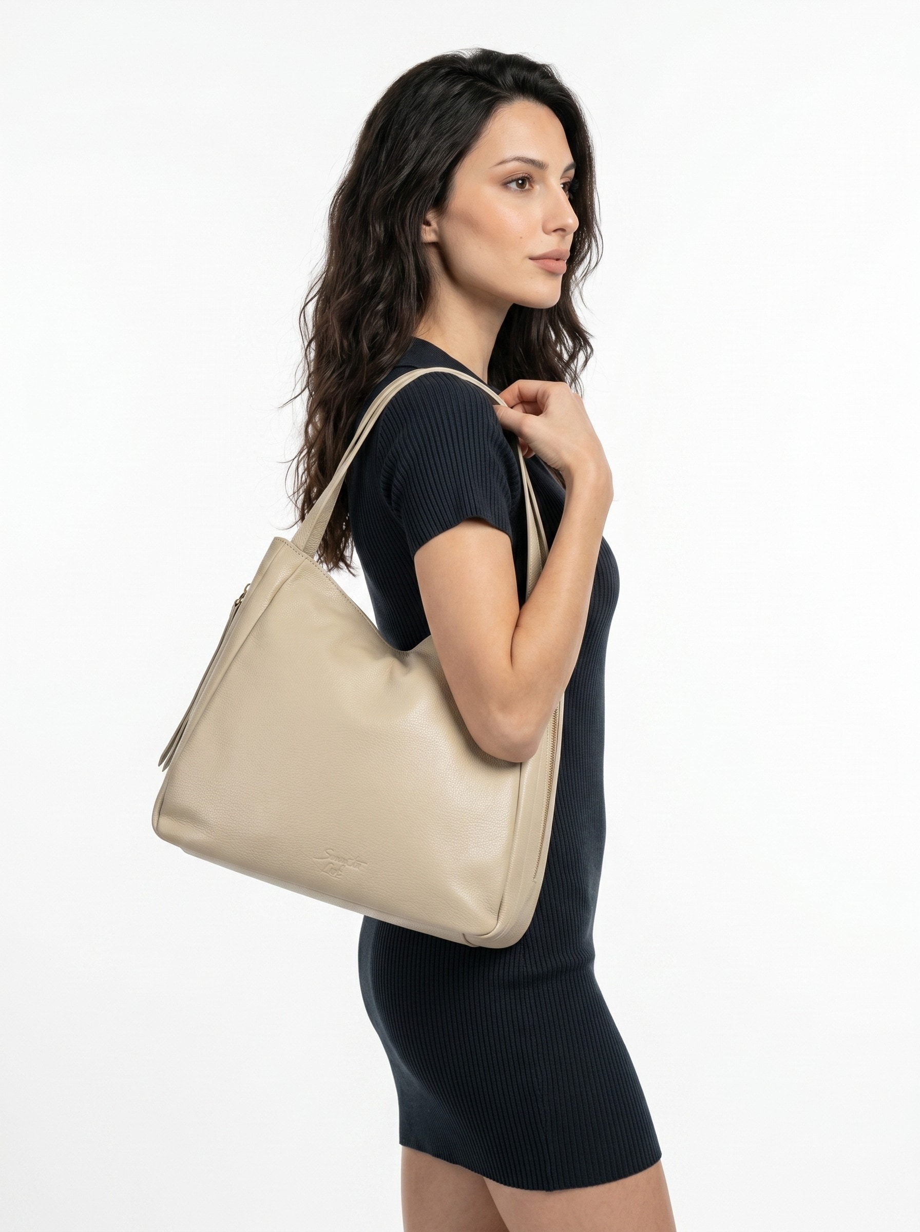 Samantha Look Sac à bandoulière echt Leder, Made in Italy